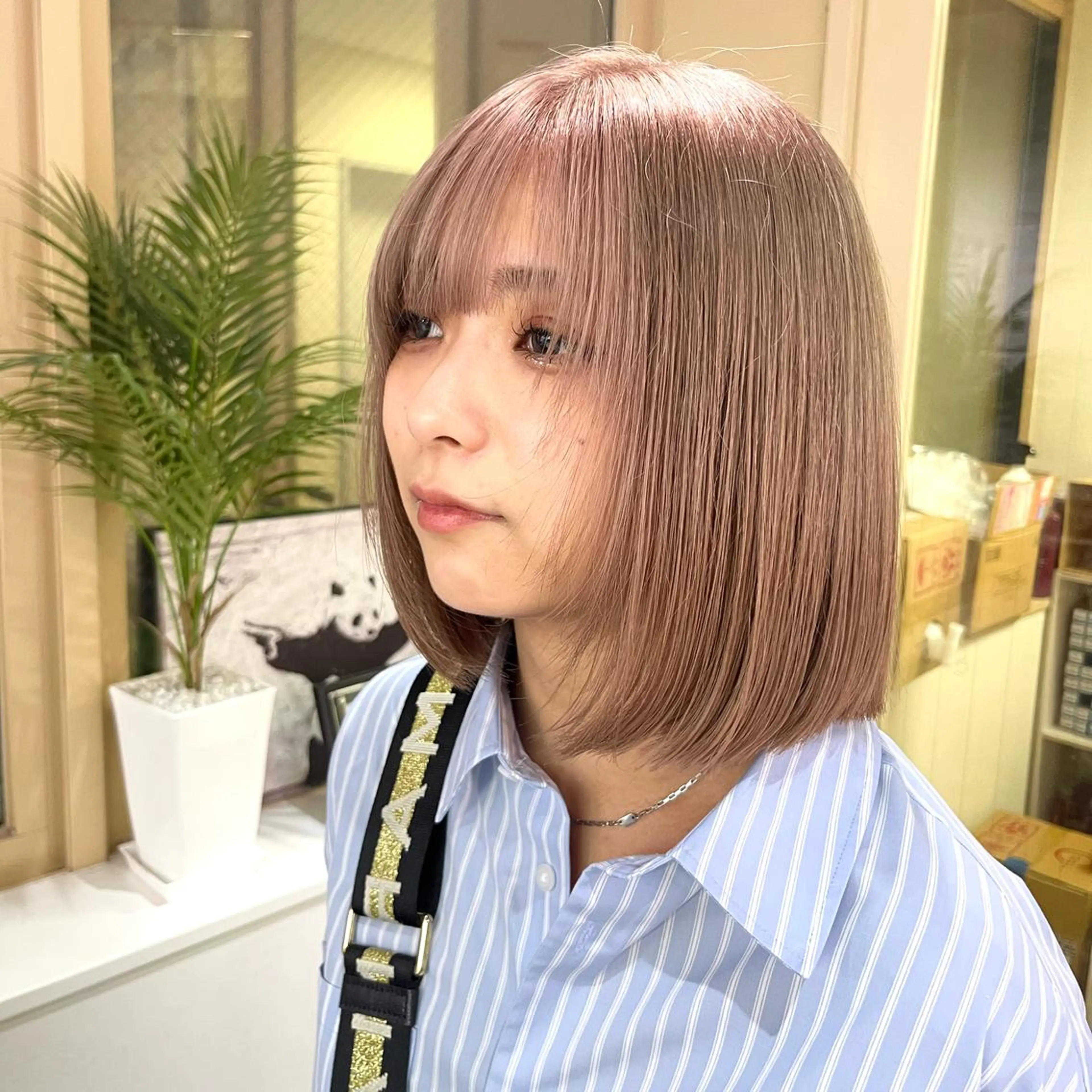 カラー ヘアカラー トリートメント 渋谷🎨ハイトーン ×エクステ🎨レンのヘアスタイル