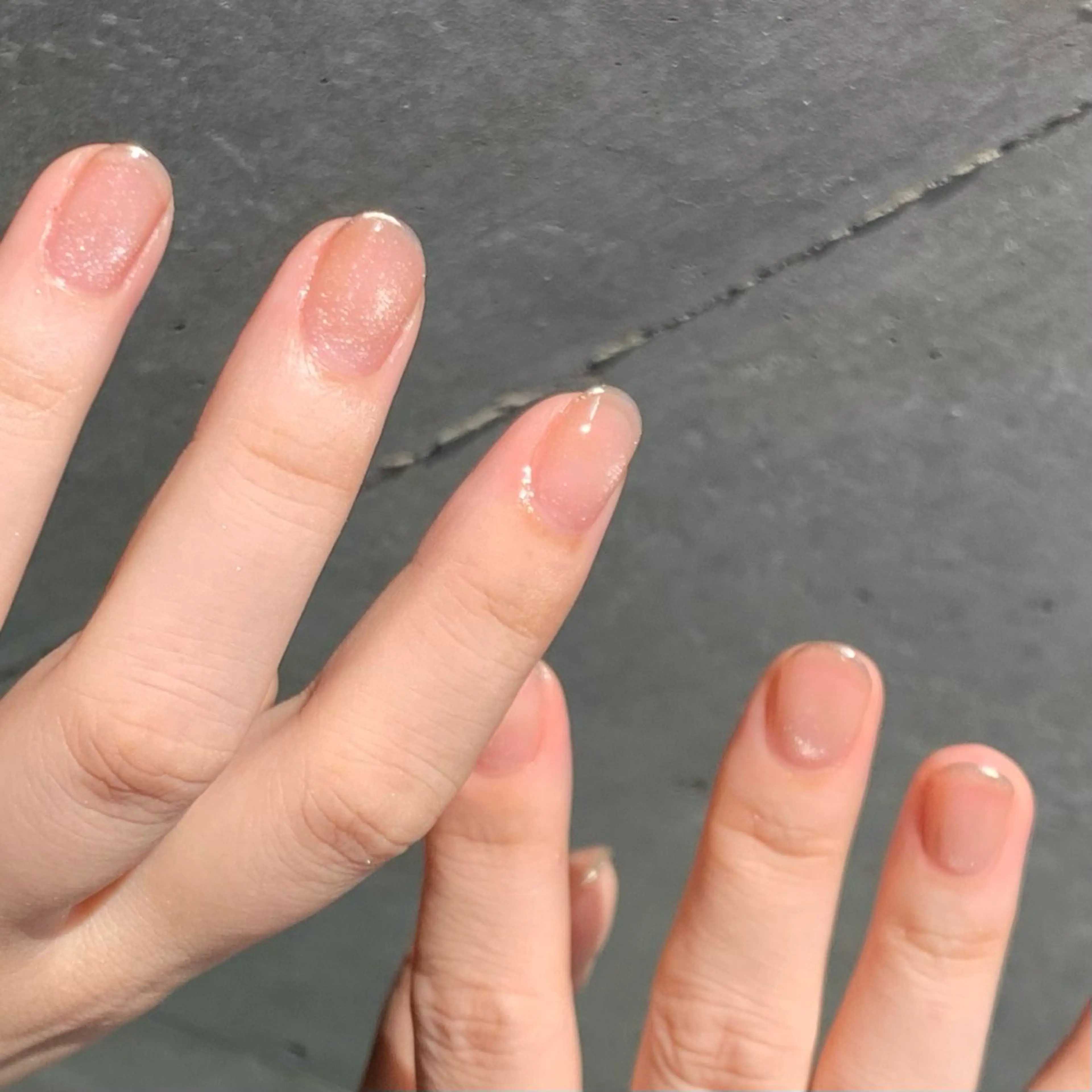 ネイル フレンチネイル ミラーネイル ハンドネイル YUKIMO🍎名駅 /ニュアンスのネイルデザイン