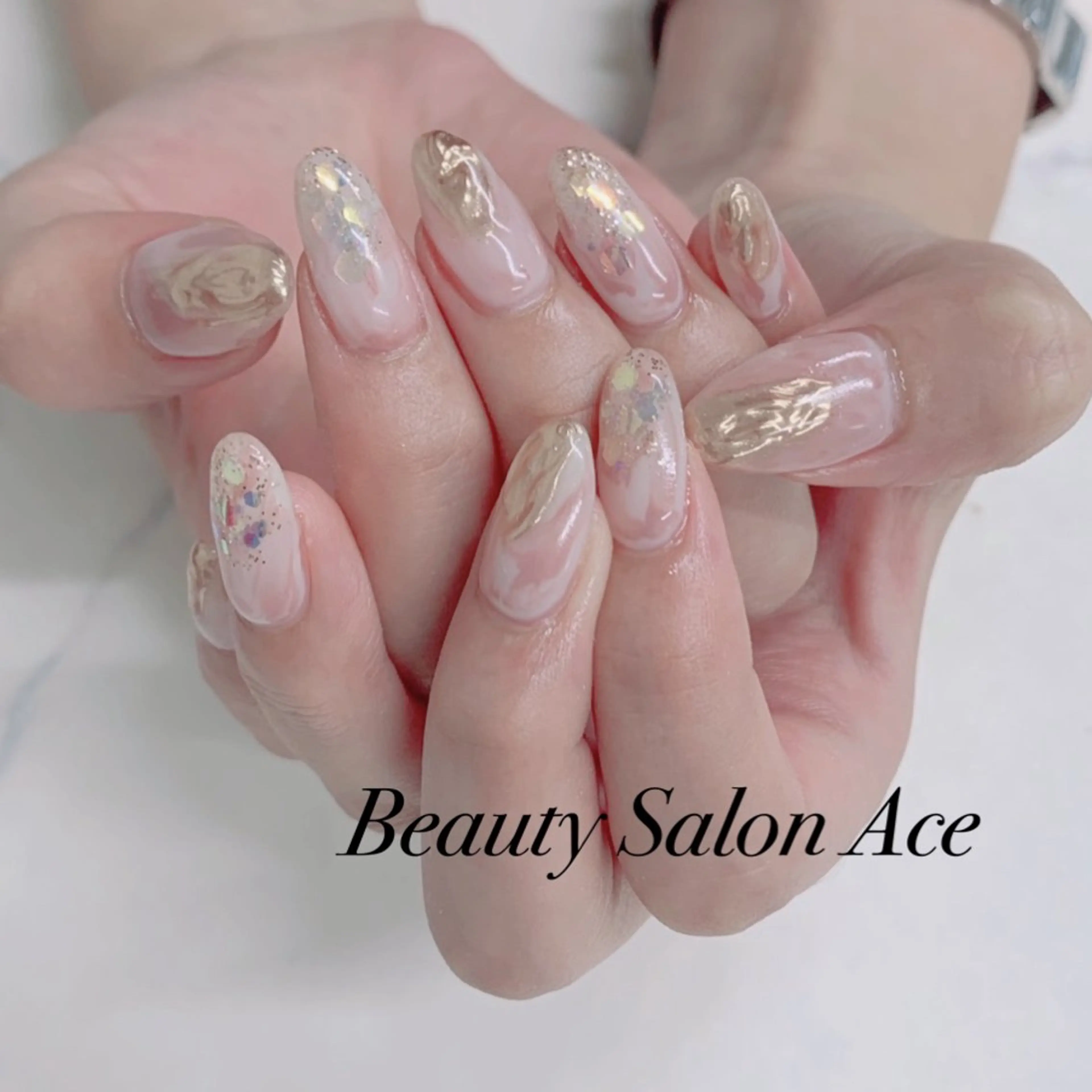 ネイル メンズネイル ハンドネイル ハンドケア Beauty Salon Ace（ネイルサロン　エース）所属・池袋フィルイン Ace♡長さだしのネイルデザイン