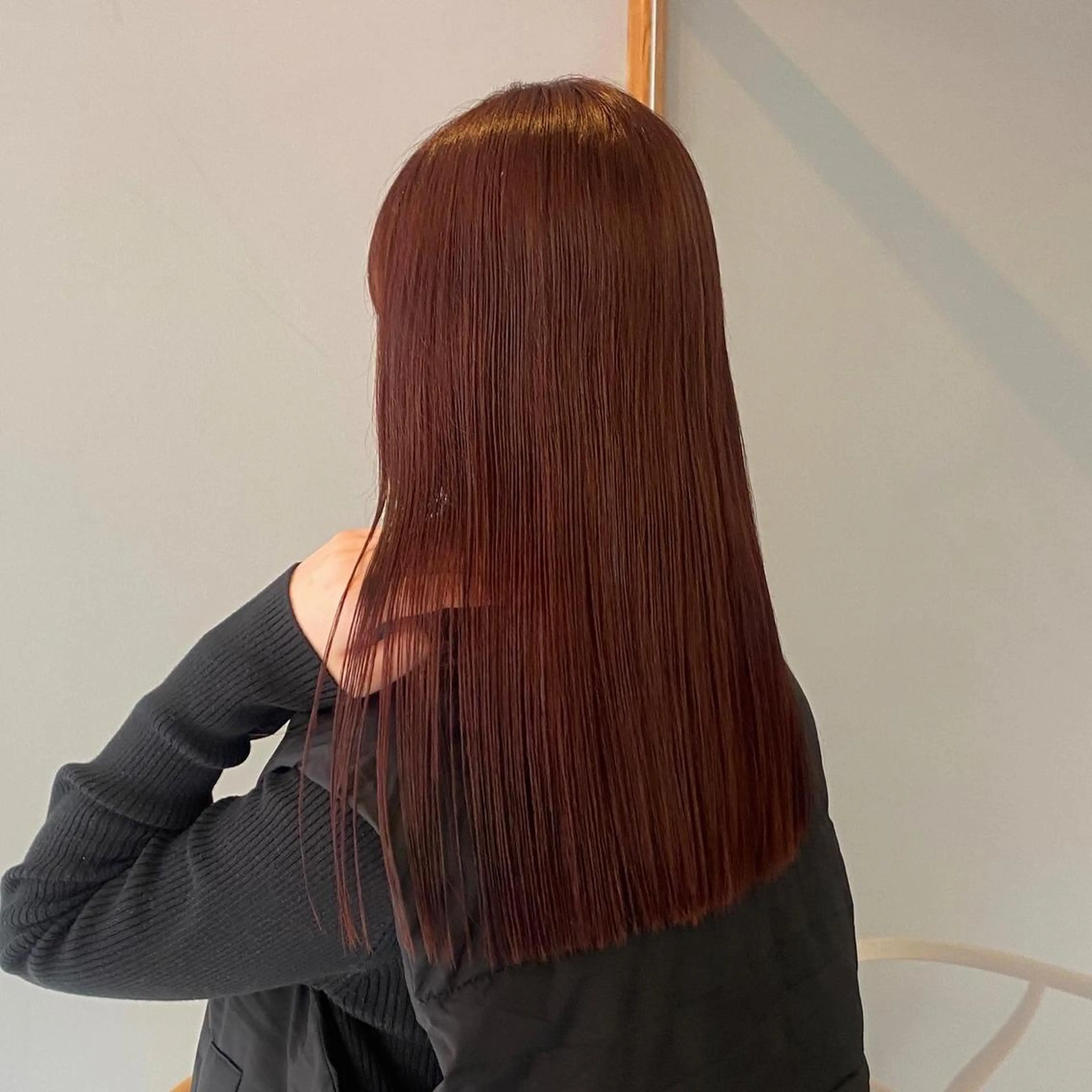 ロング カラー カシス レッドカラー ロング F-card所属・shiga mariaのヘアスタイル