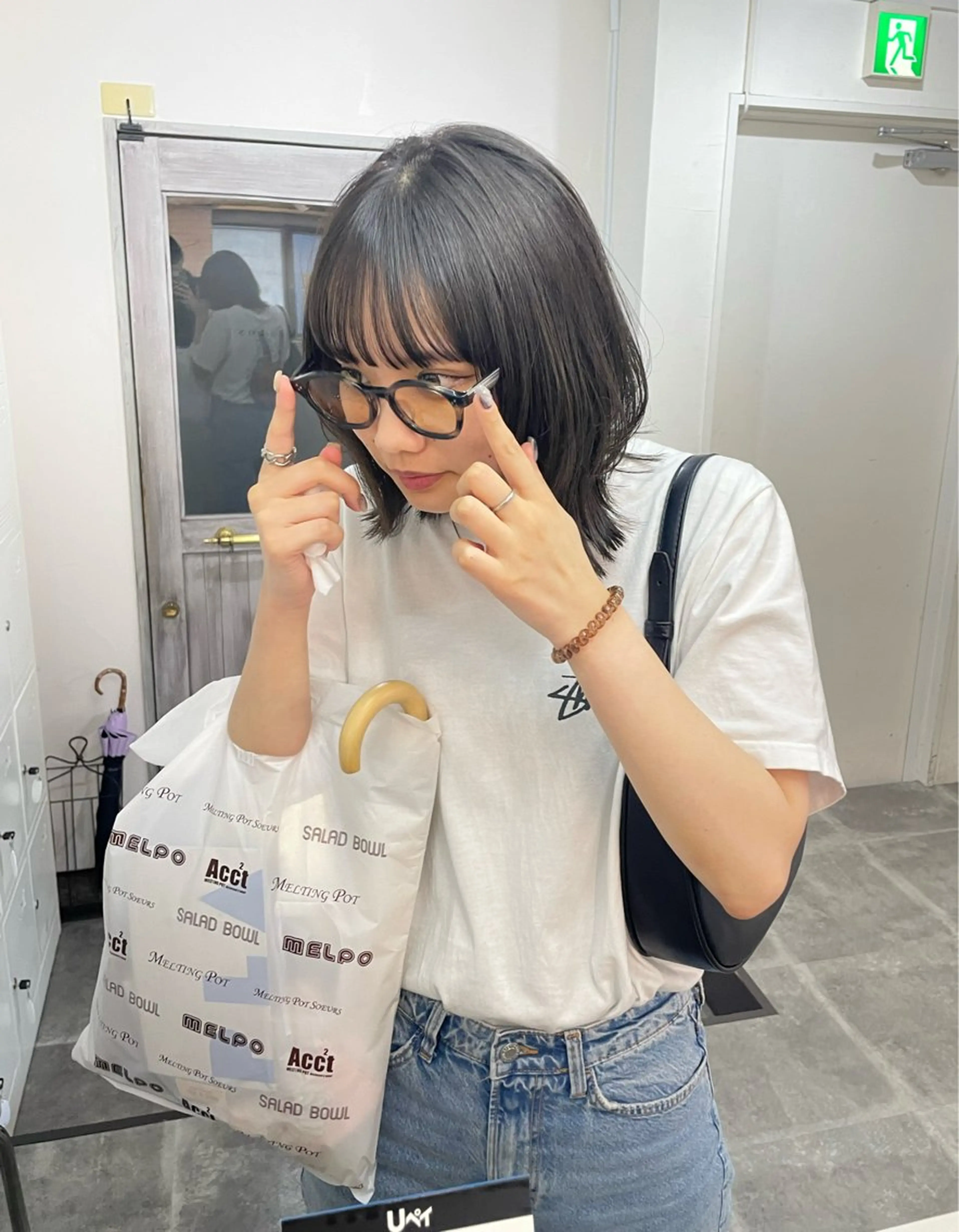 ミディアム くびれヘア 顔周りカット ウルフカット 細山田 りゅうせいのヘアスタイル