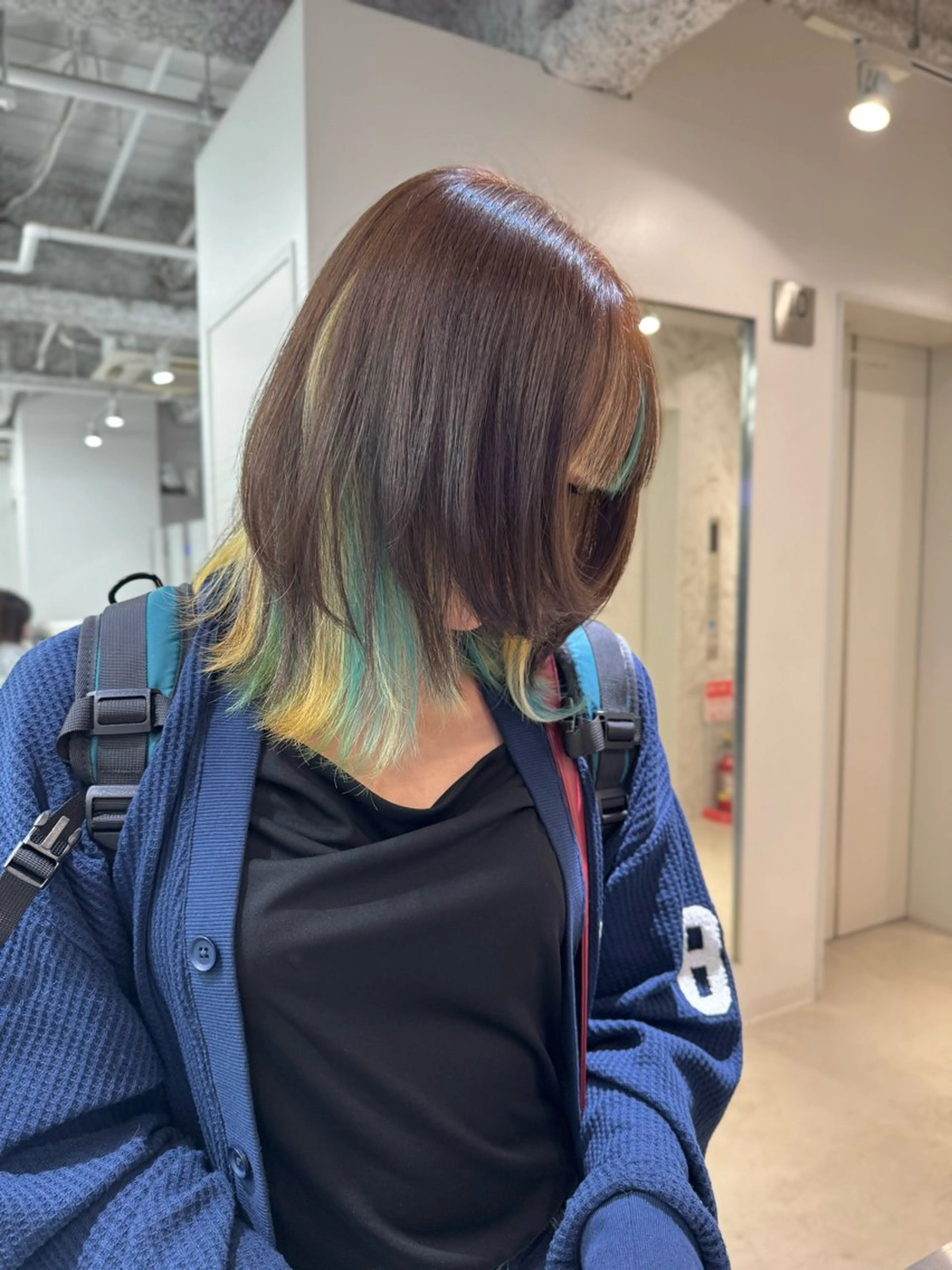 ミディアム カラー カット ヘアカラー 店長　MANAMI ／ブリーチ／骨格ボブのヘアスタイル