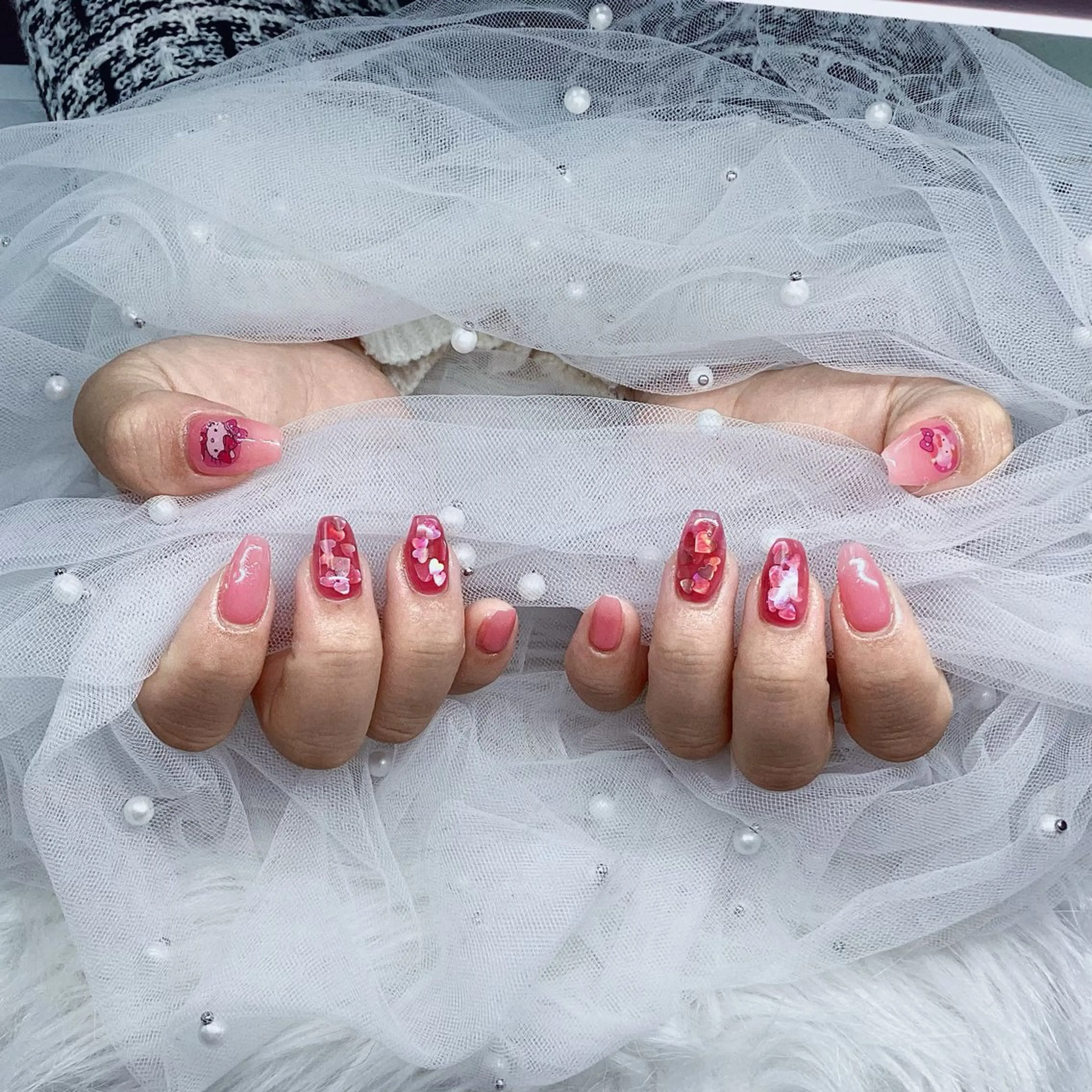 ネイル パーツ全部¥110 サロンミミのネイルデザイン