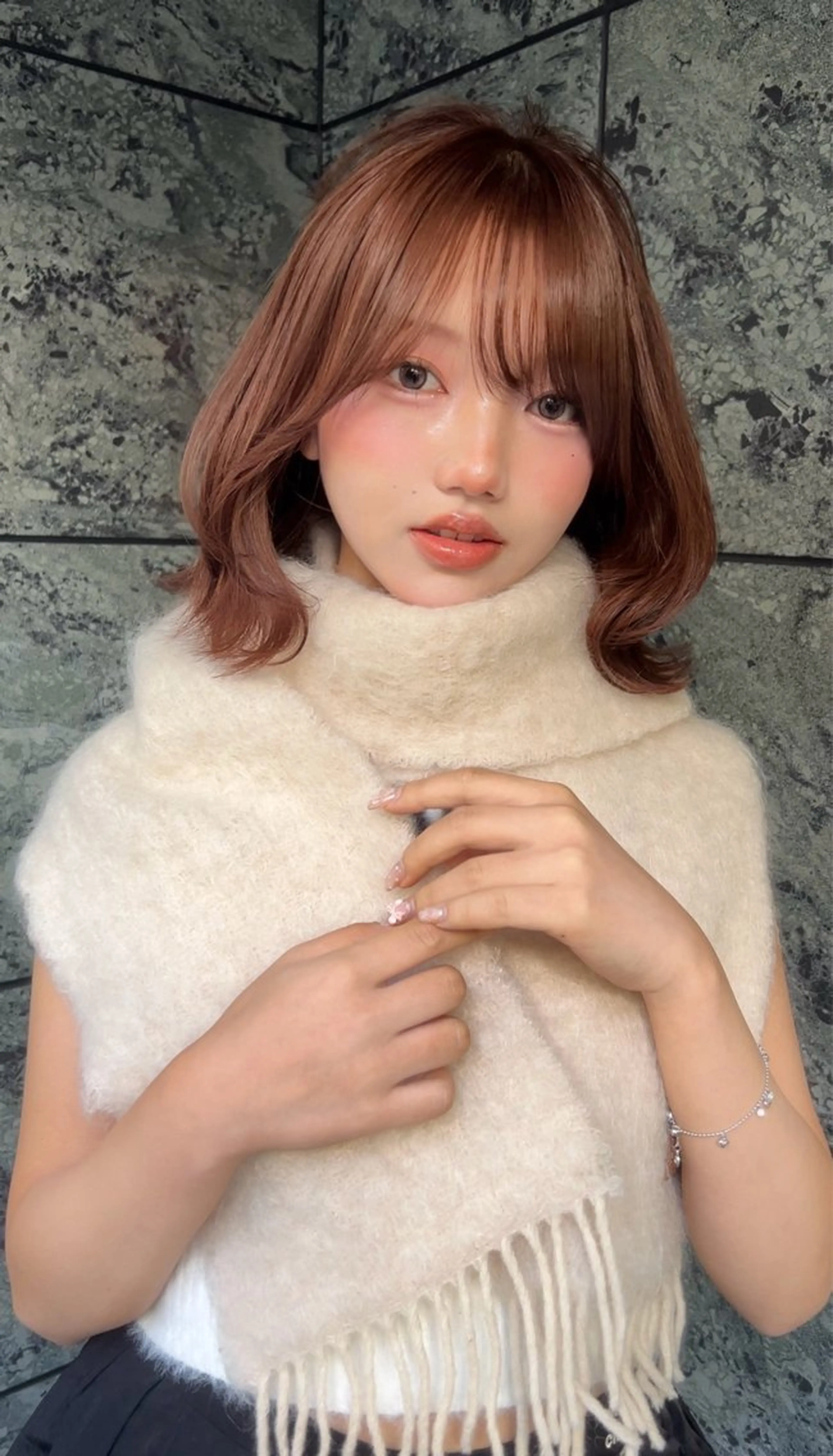 ショート カラー ボブ 顔周りカット カット ヘアカラー 小顔ボブ jilblanカホのヘアスタイル