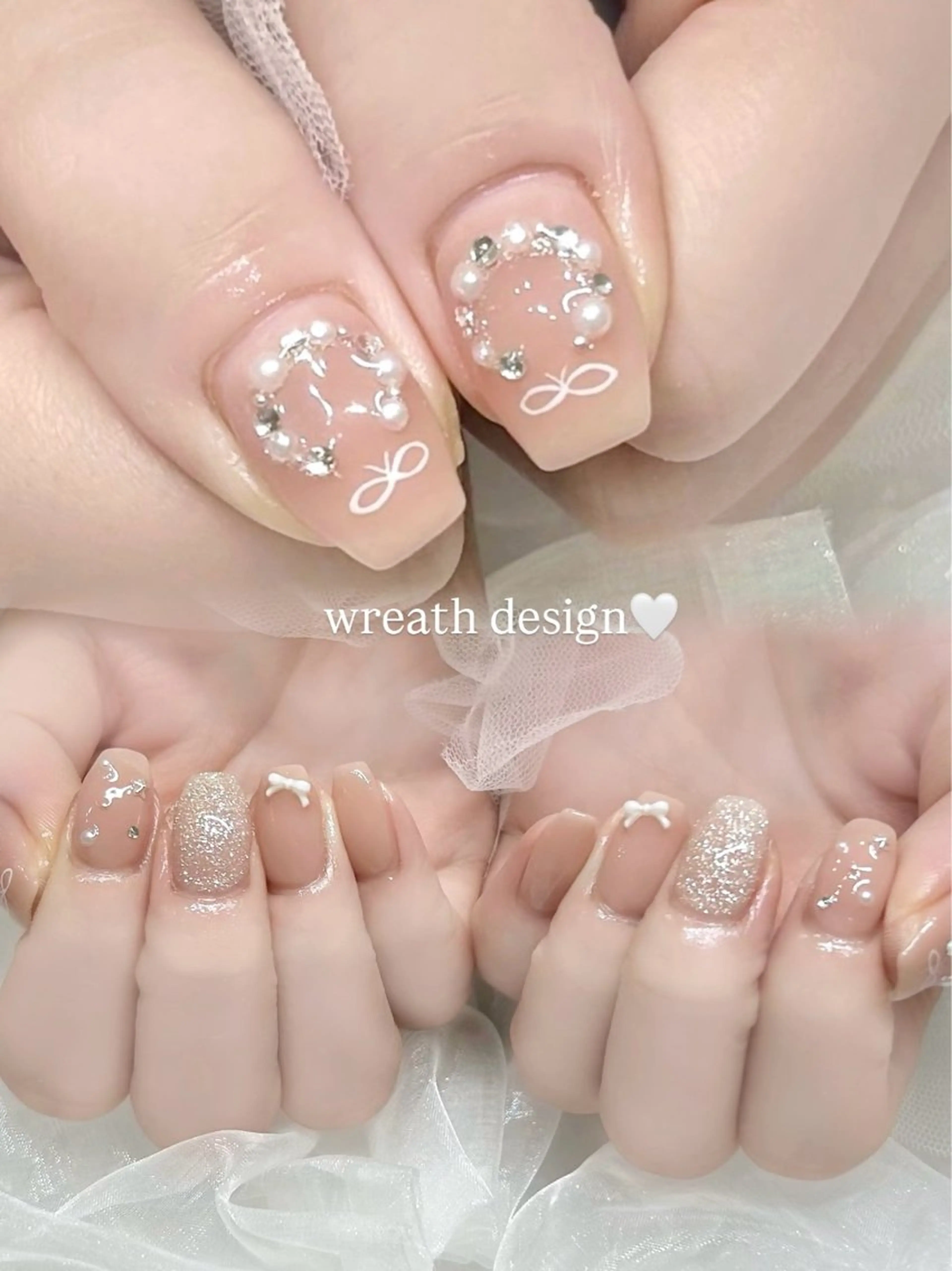 ネイル ジェルネイル ワンカラーネイル パラジェル ピンク リボン ハンドネイル 🎀チーク/ちゅるん 🫧chisa🎀のネイルデザイン