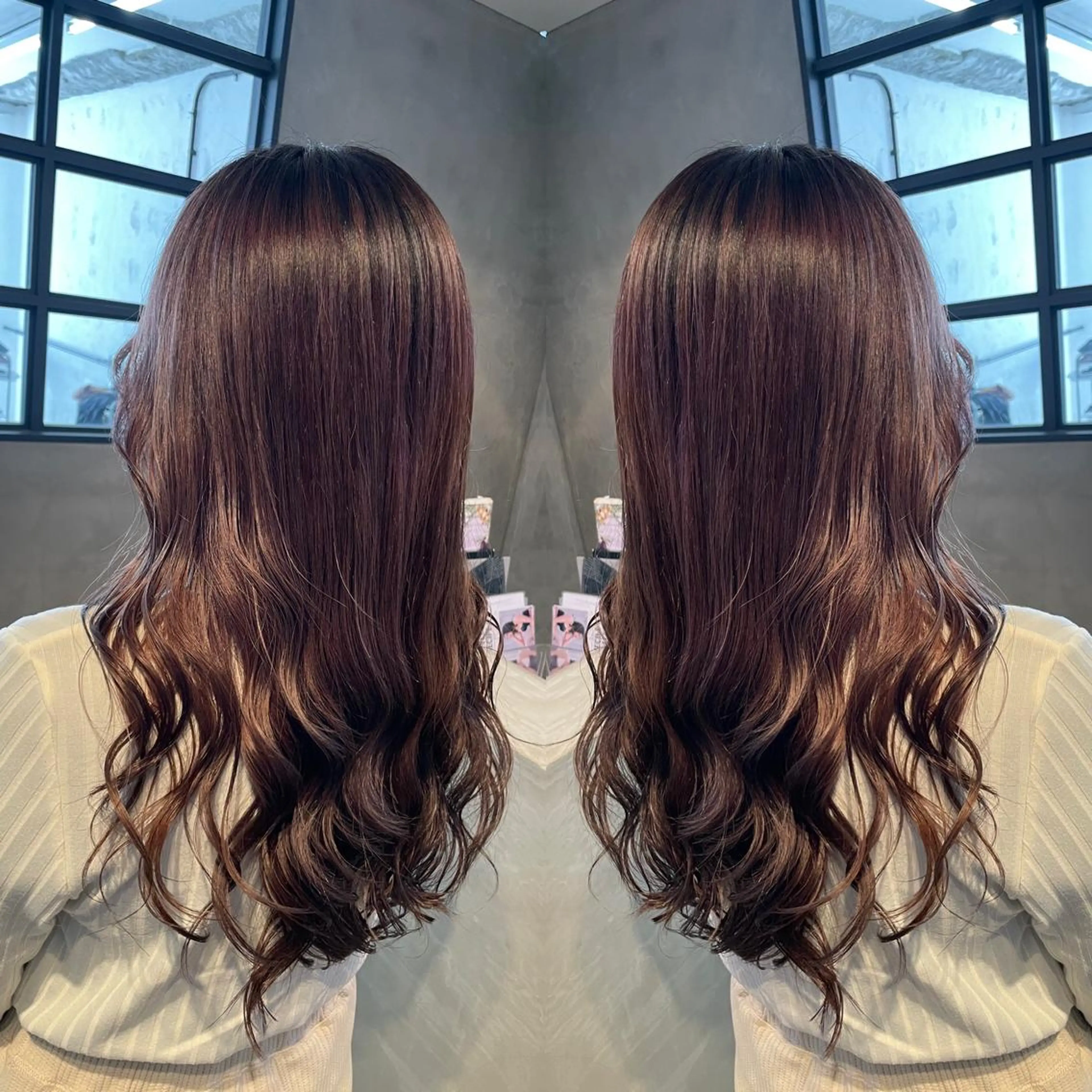 ロング カラー バレイヤージュ レイヤーカット ギャルの革命児 秀斗のヘアスタイル