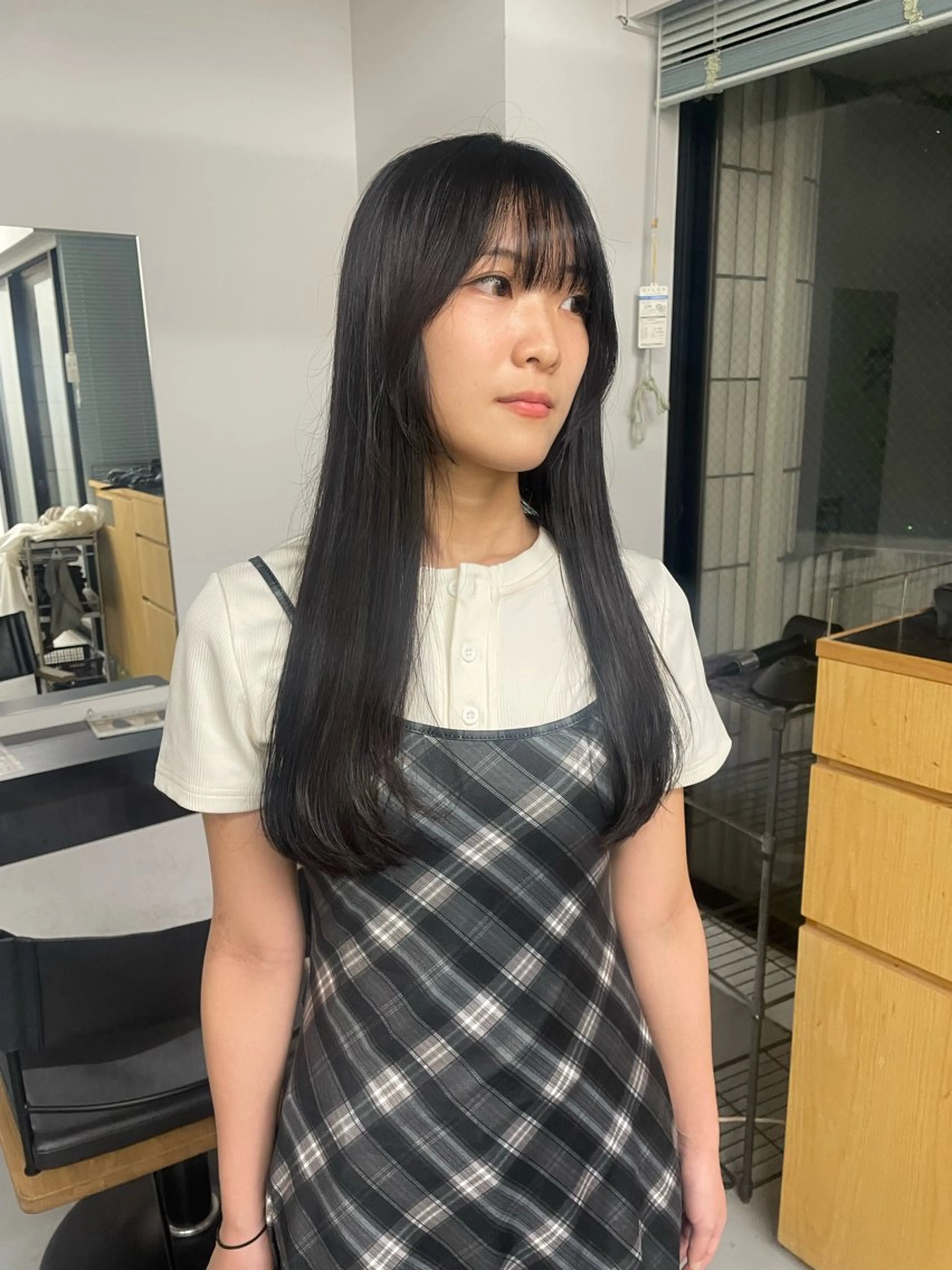 ロング カラー ヘアカラー カットモデル/ ハイトーン/ゆうあのヘアスタイル