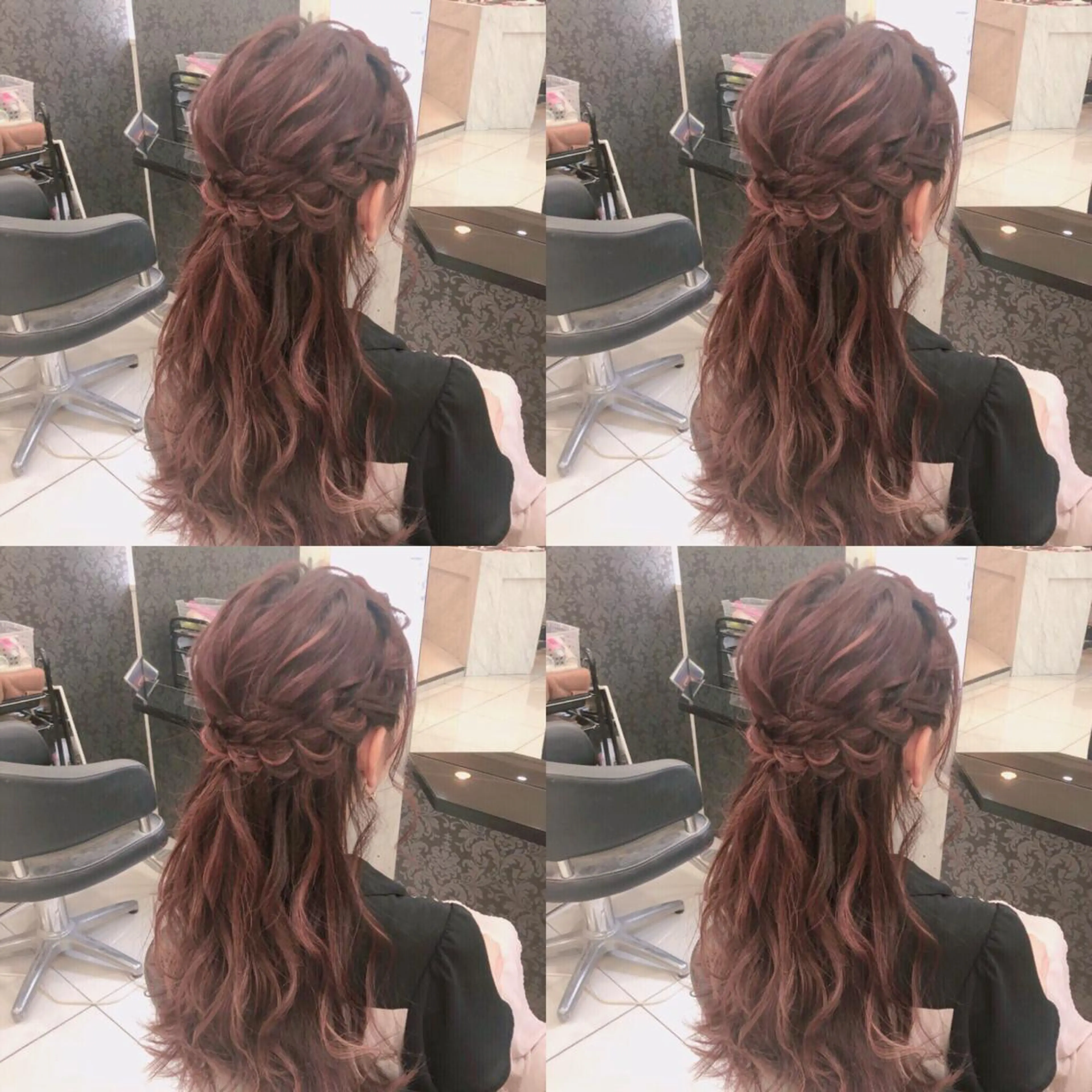 ロング ヘアアレンジ ハーフアップ ヘアセット 🌷MAYU 🌷のヘアスタイル