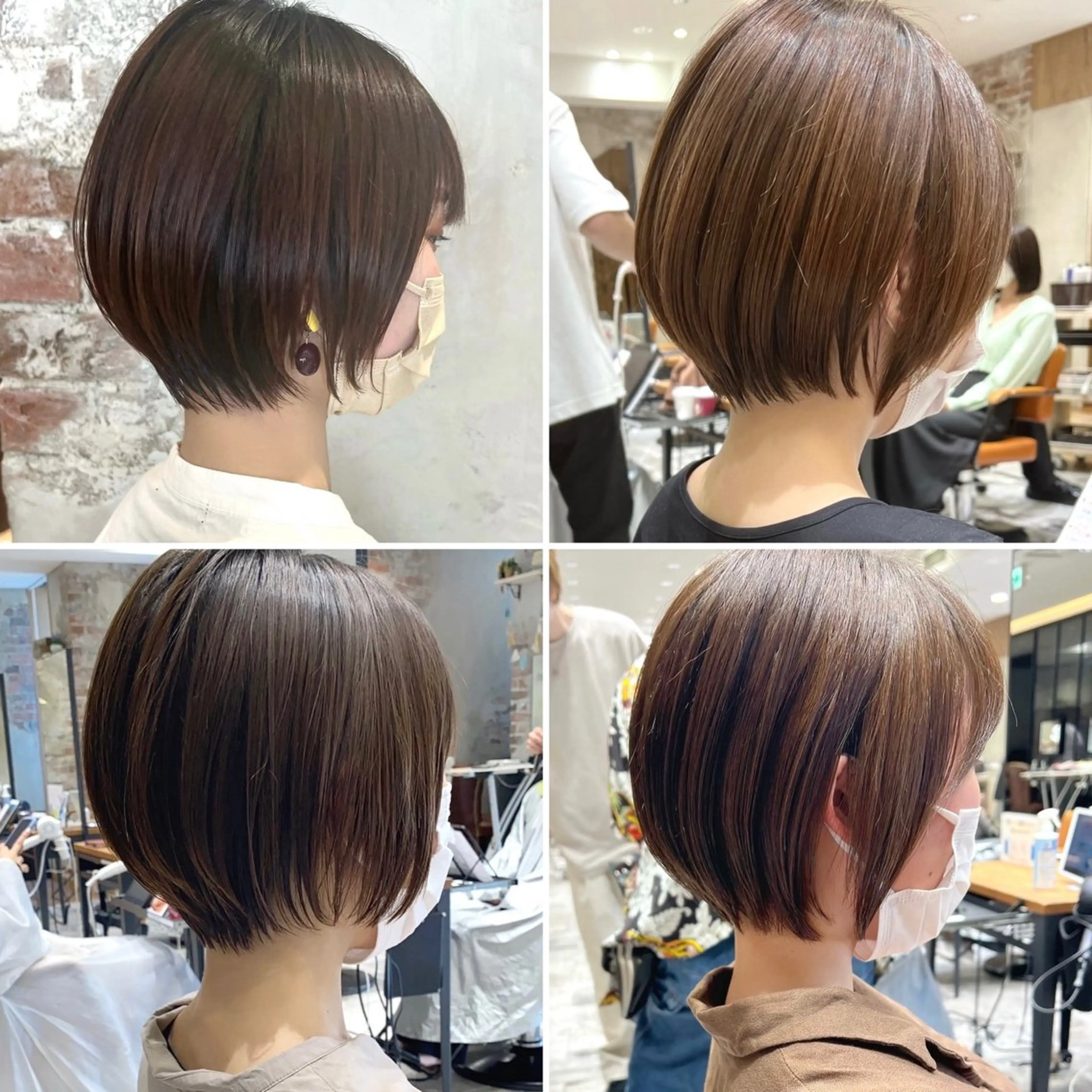 ショート カラー カット ヘアカラー トリートメント 💍新宿ショート 💍岩田莉奈のヘアスタイル