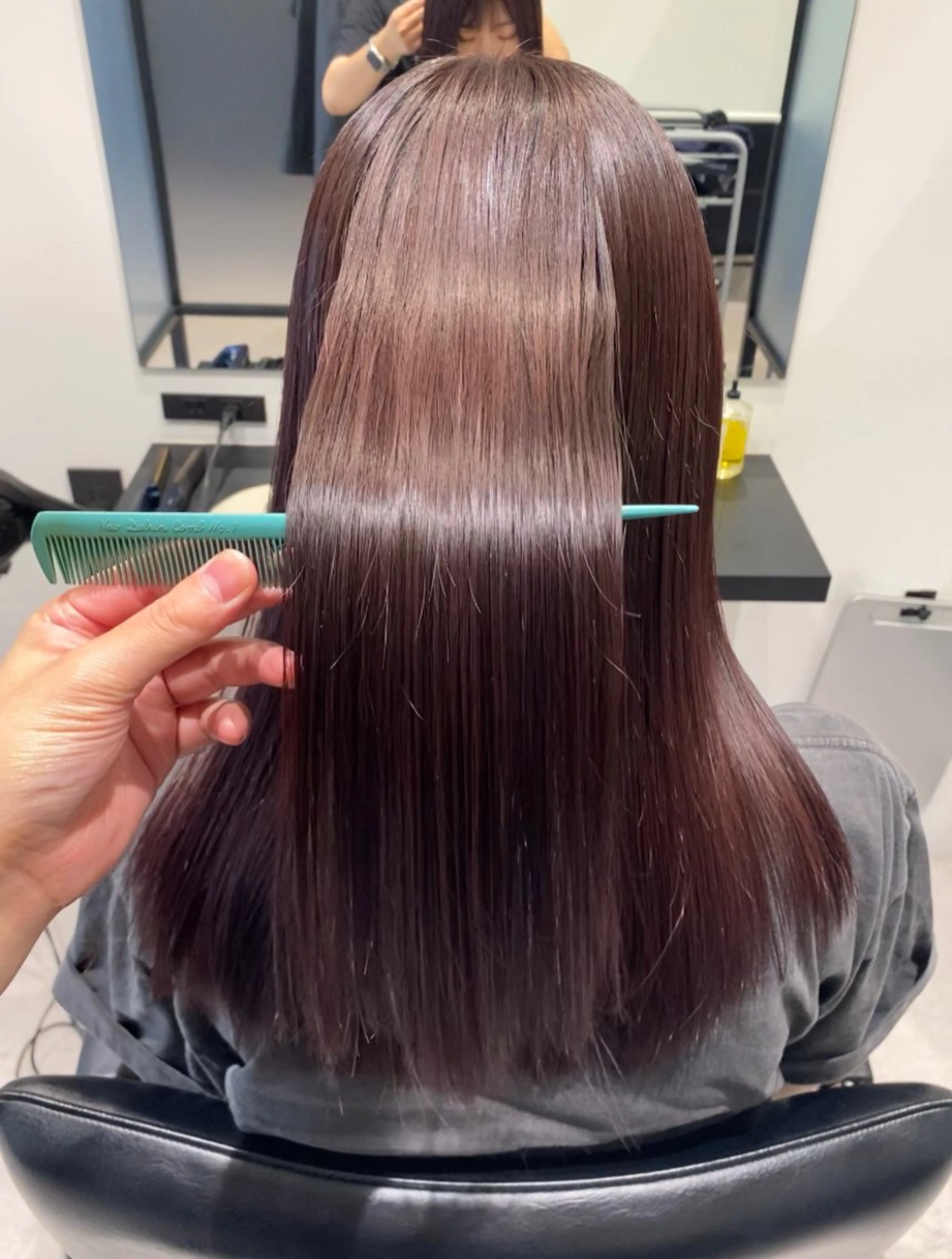 ミディアム カラー カット ヘアカラー トリートメント 髪質改善水素TR× レイヤーカット/熊澤のヘアスタイル