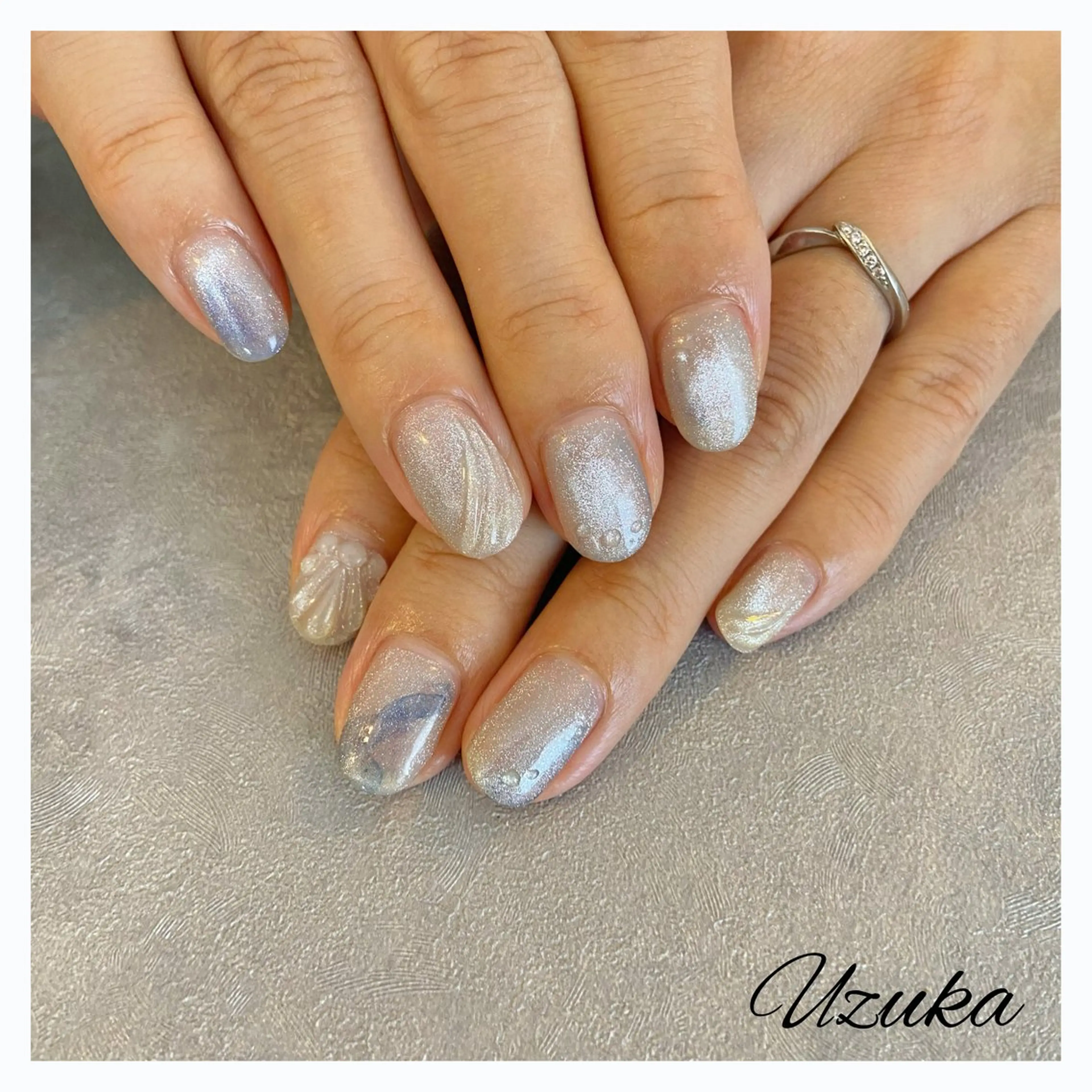 ネイル アートネイル クリアネイル マグネットネイル ぷっくりネイル 【 enn 】 Uzuka Yukaのネイルデザイン