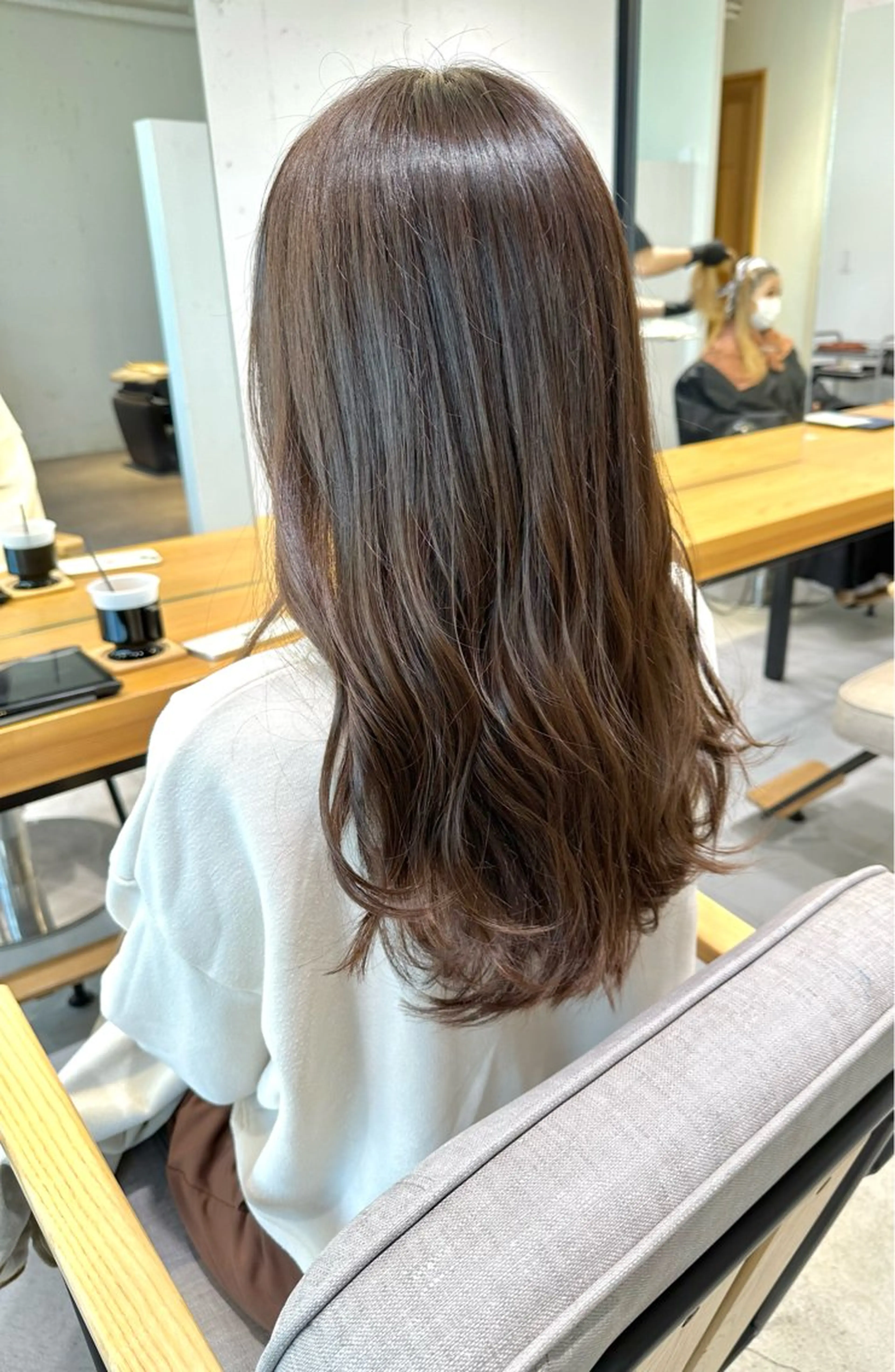 ロング カット ヘアカラー トリートメント 上野湧太 髪質改善/艶カラーのヘアスタイル