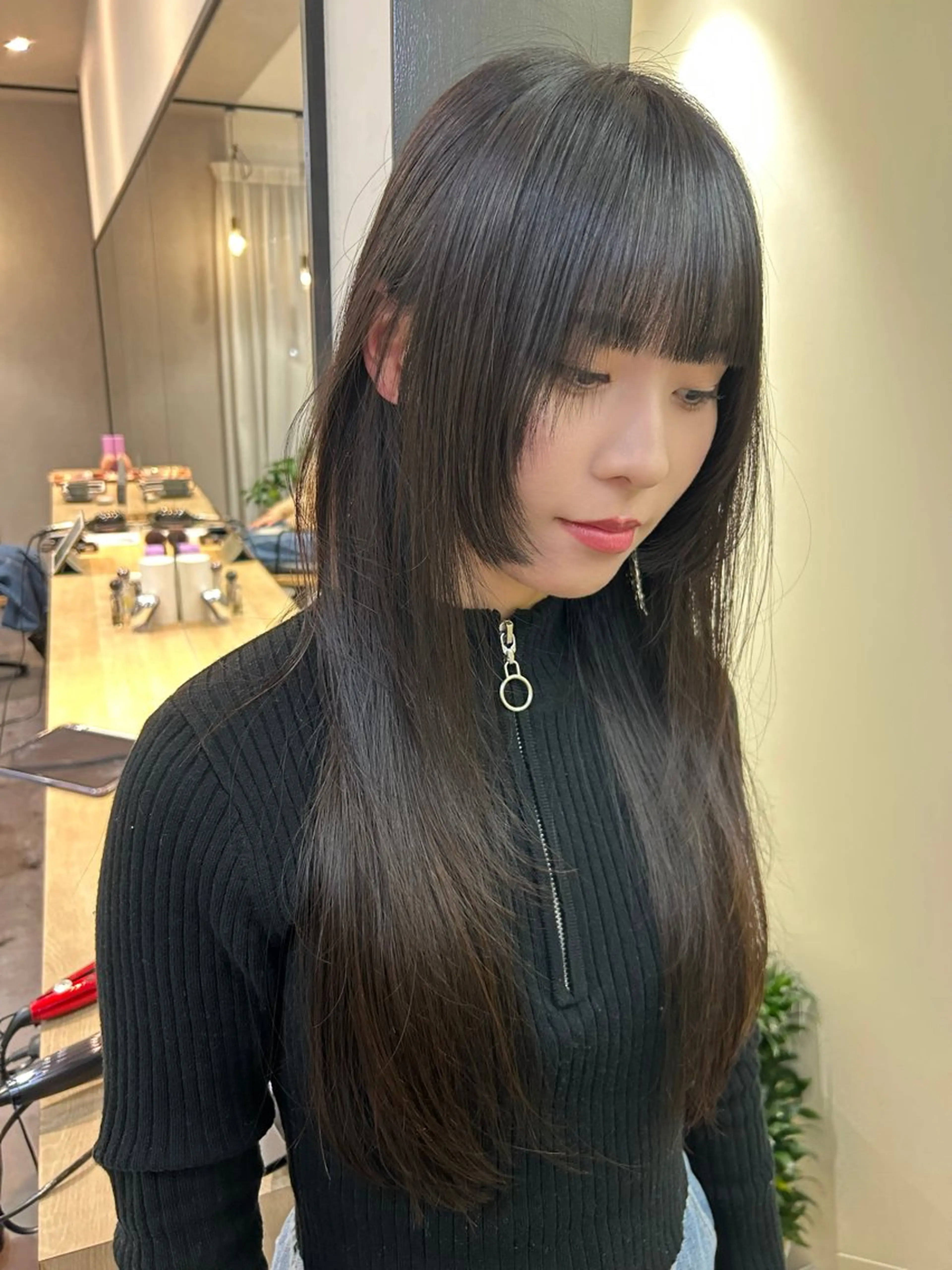 ロング 姫カット レイヤーカット カット トリートメント hub hair レイヤー/透明感のヘアスタイル