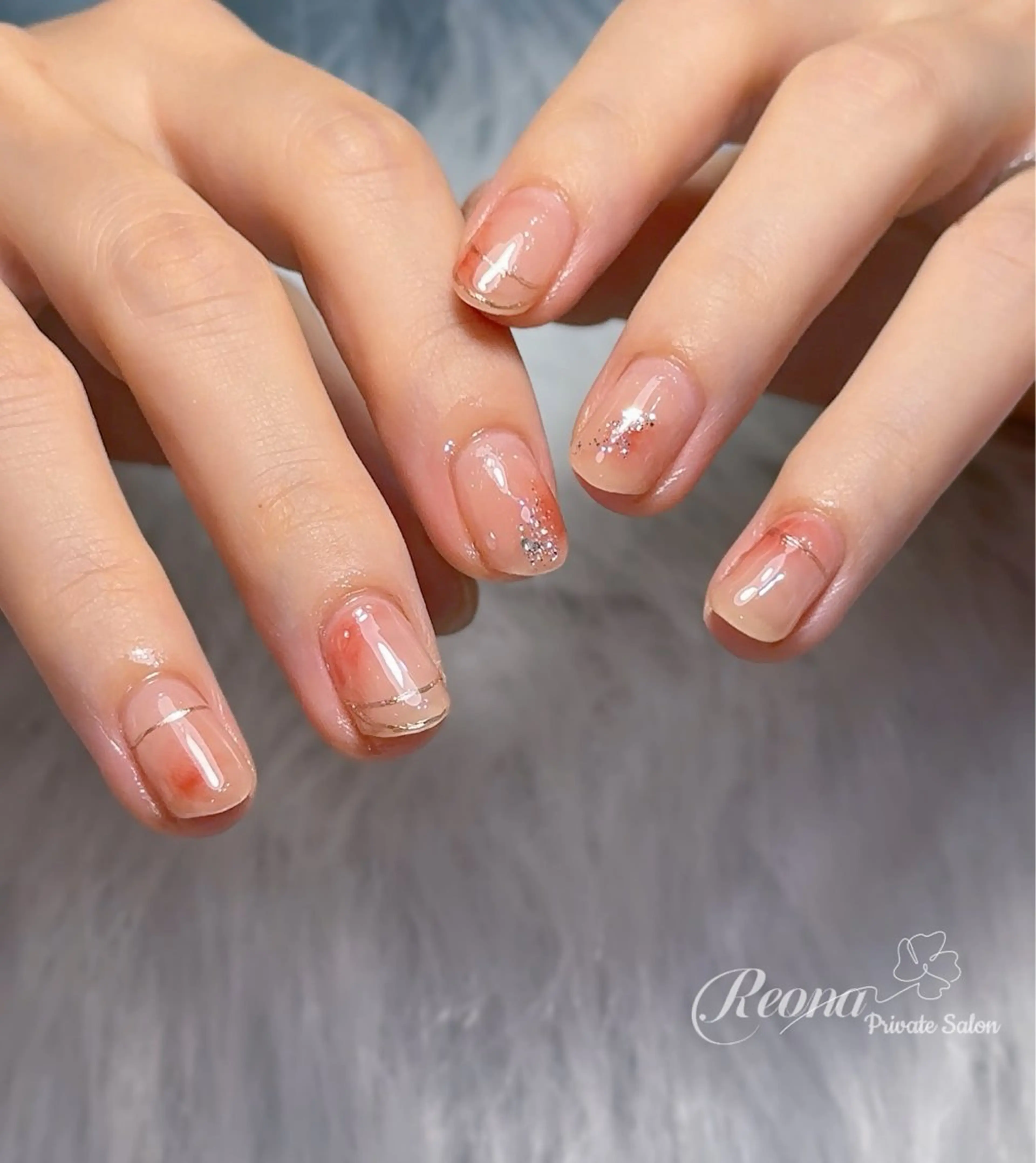 ネイル ジェルネイル ハート マグネットネイル ミラーネイル パラジェル ハンドネイル Reona nail所属・Reona Nailのネイルデザイン