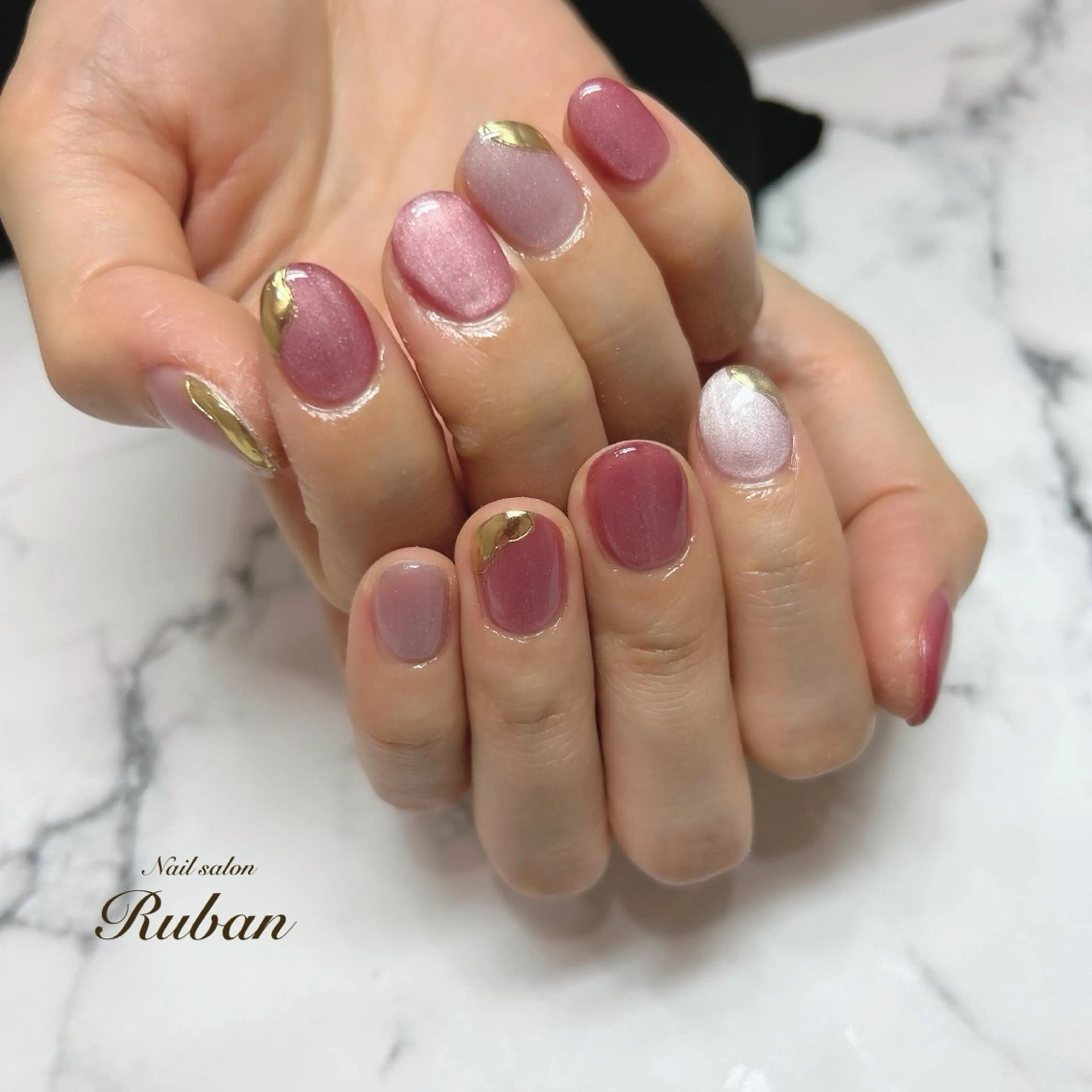 ネイル マグネットネイル ミラーネイル ブライダルネイル Nail salon Ruban所属・Nail salon Rubanのネイルデザイン