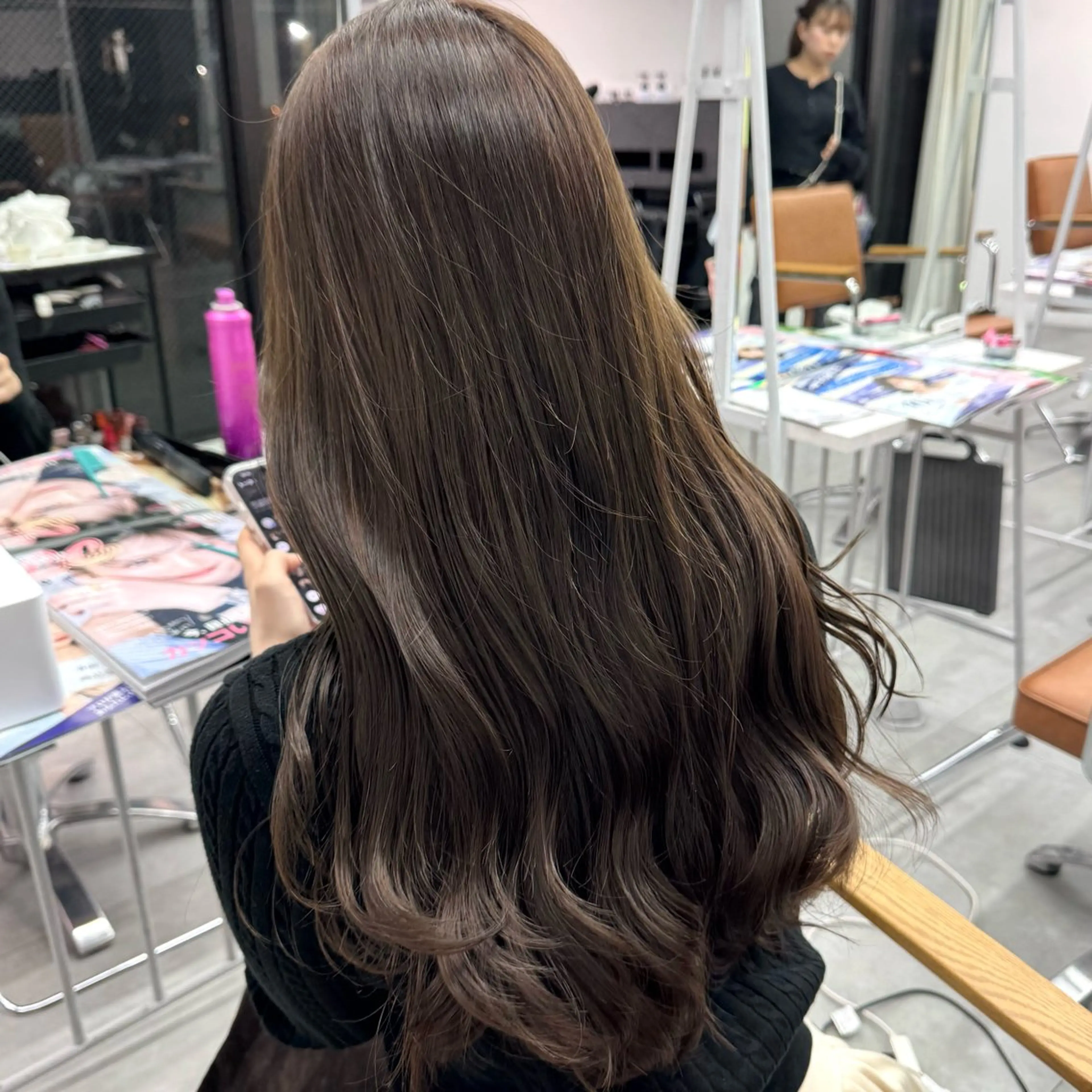 ロング カラー ヘアアレンジ ヘアカラー ブリーチなしカラー /ベージュ/安形翔のヘアスタイル