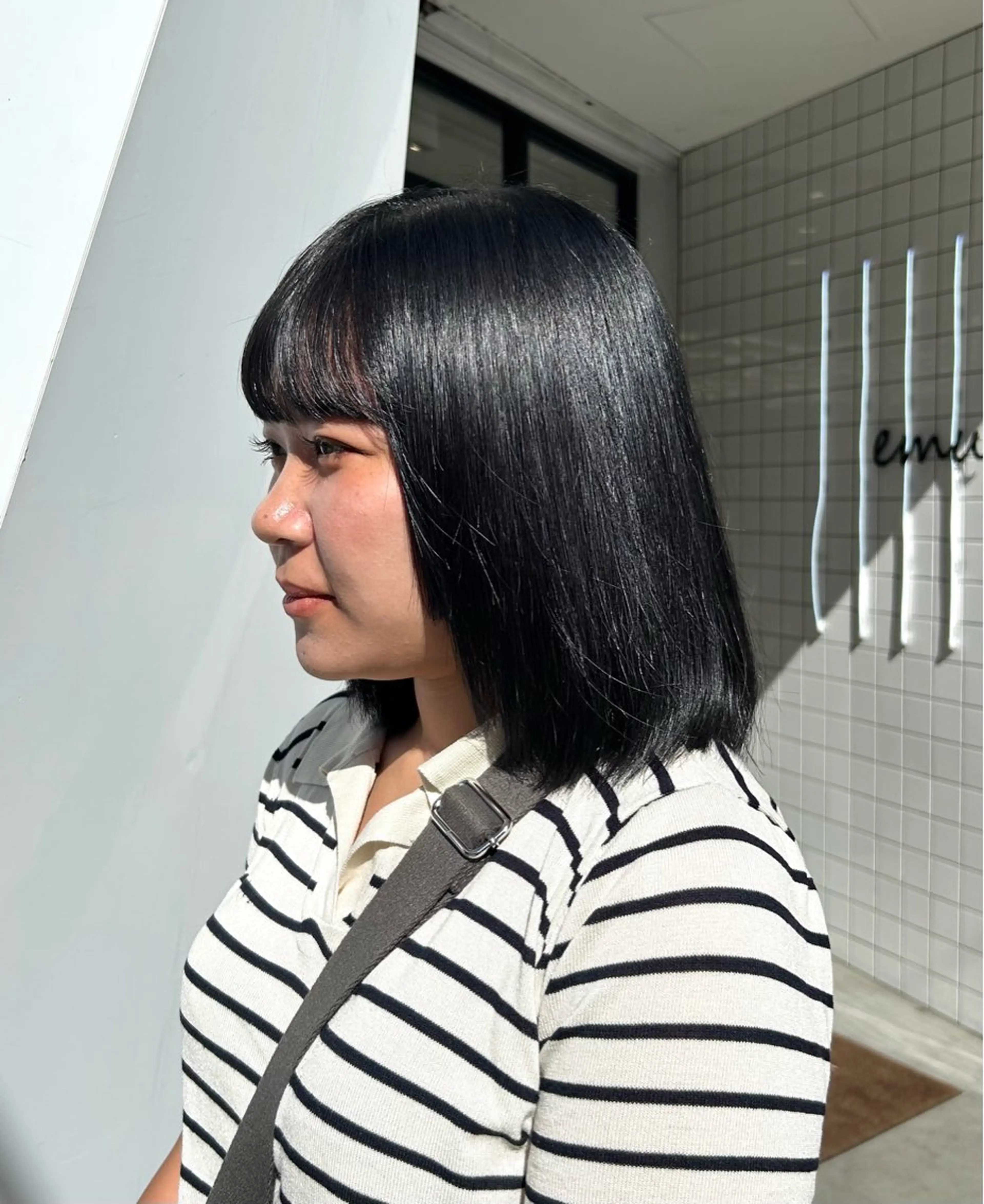 ミディアム カラー ミストバング フェイスフレーミング 髪質改善 トリートメント ちょめ/八王子 ZEST emuのヘアスタイル