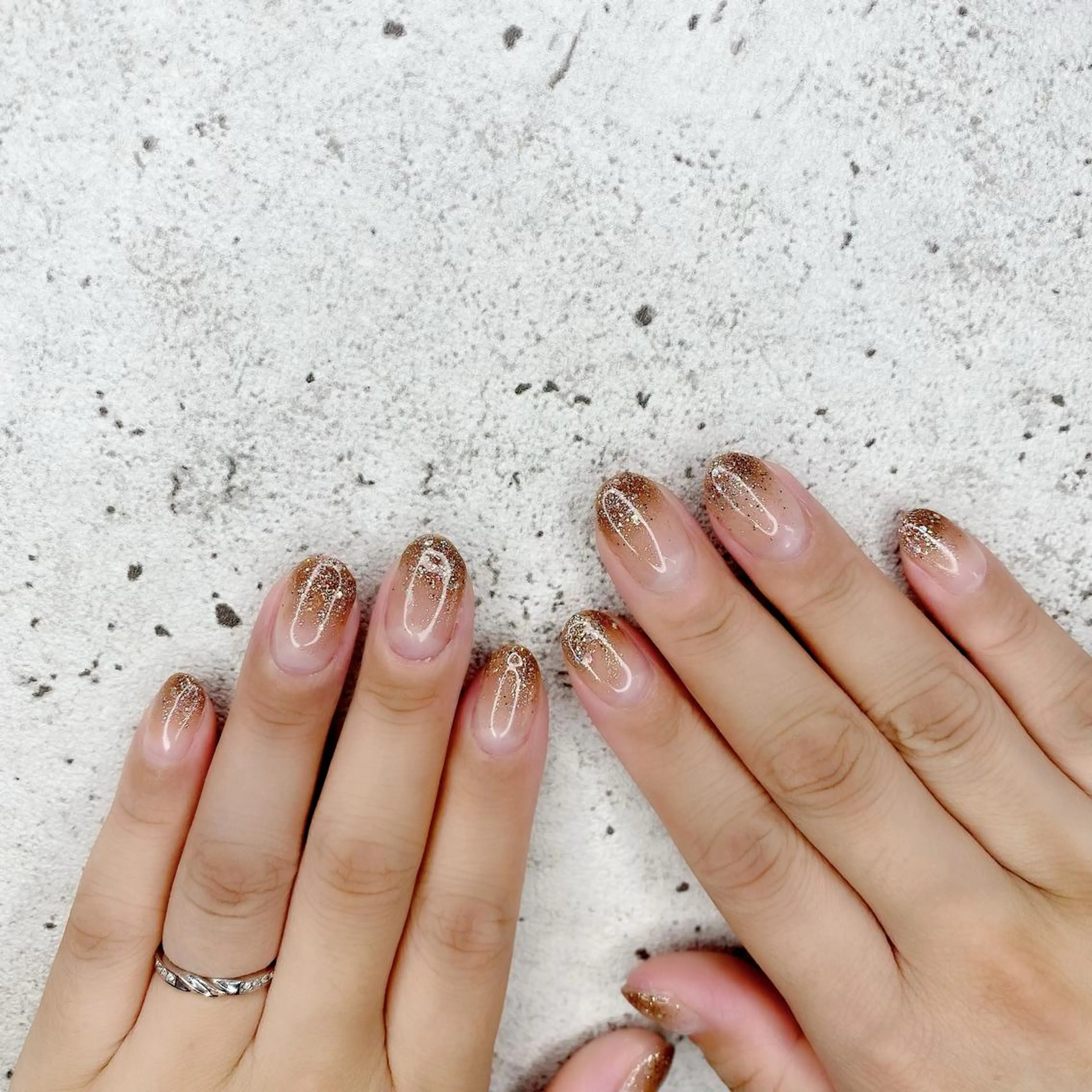 セミロング カラー パーマ ヘアアレンジ メンズ キッズ ネイル マツエク・マツパ ブラウンカラー グラデーションカラー カラーマツエク ブラウン グラデーション Salon Ｋのネイルデザイン