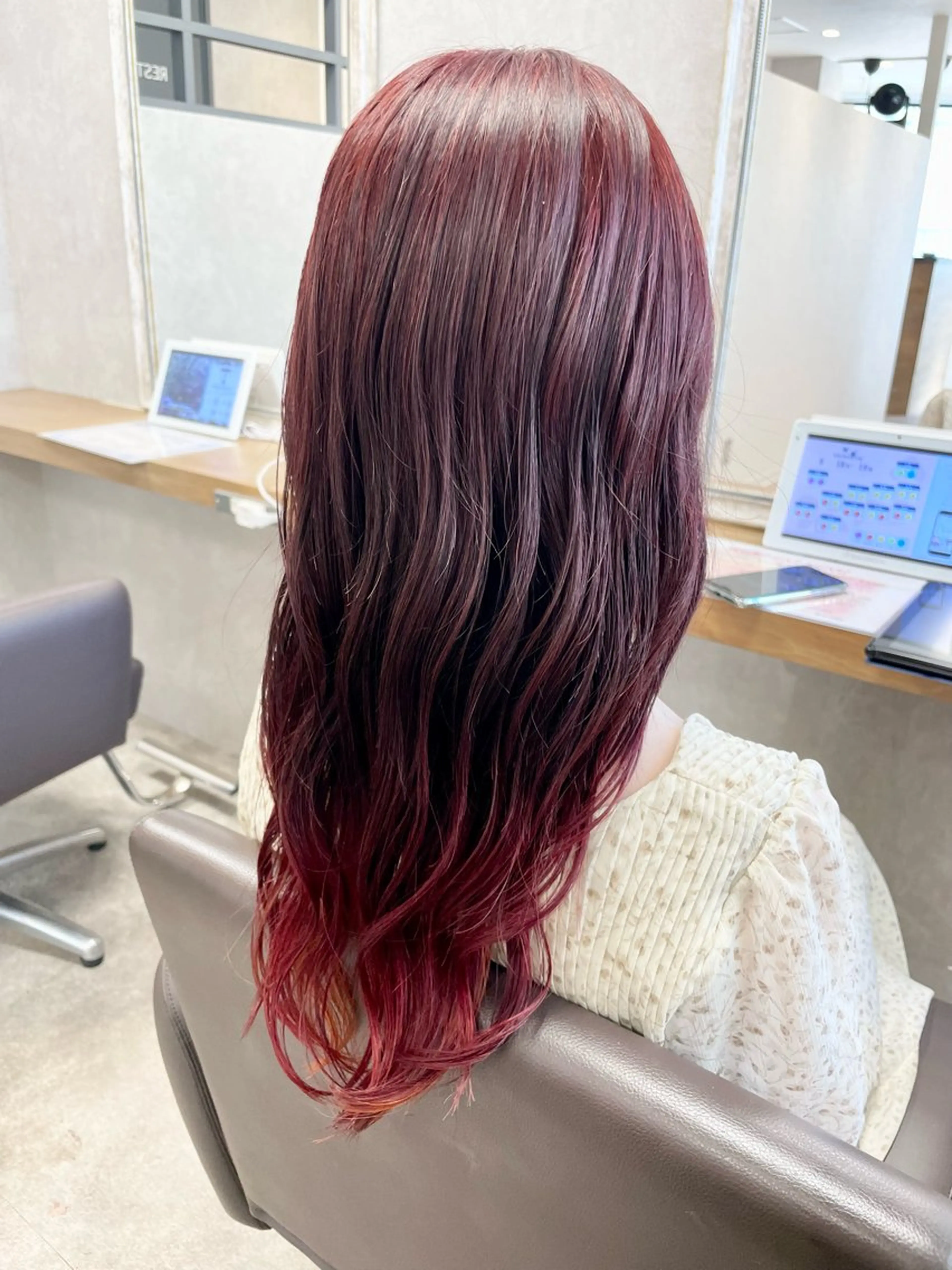 ロング カラー カット ヘアカラー トリートメント 髪質改善×METEO 店長 貞松直也のヘアスタイル