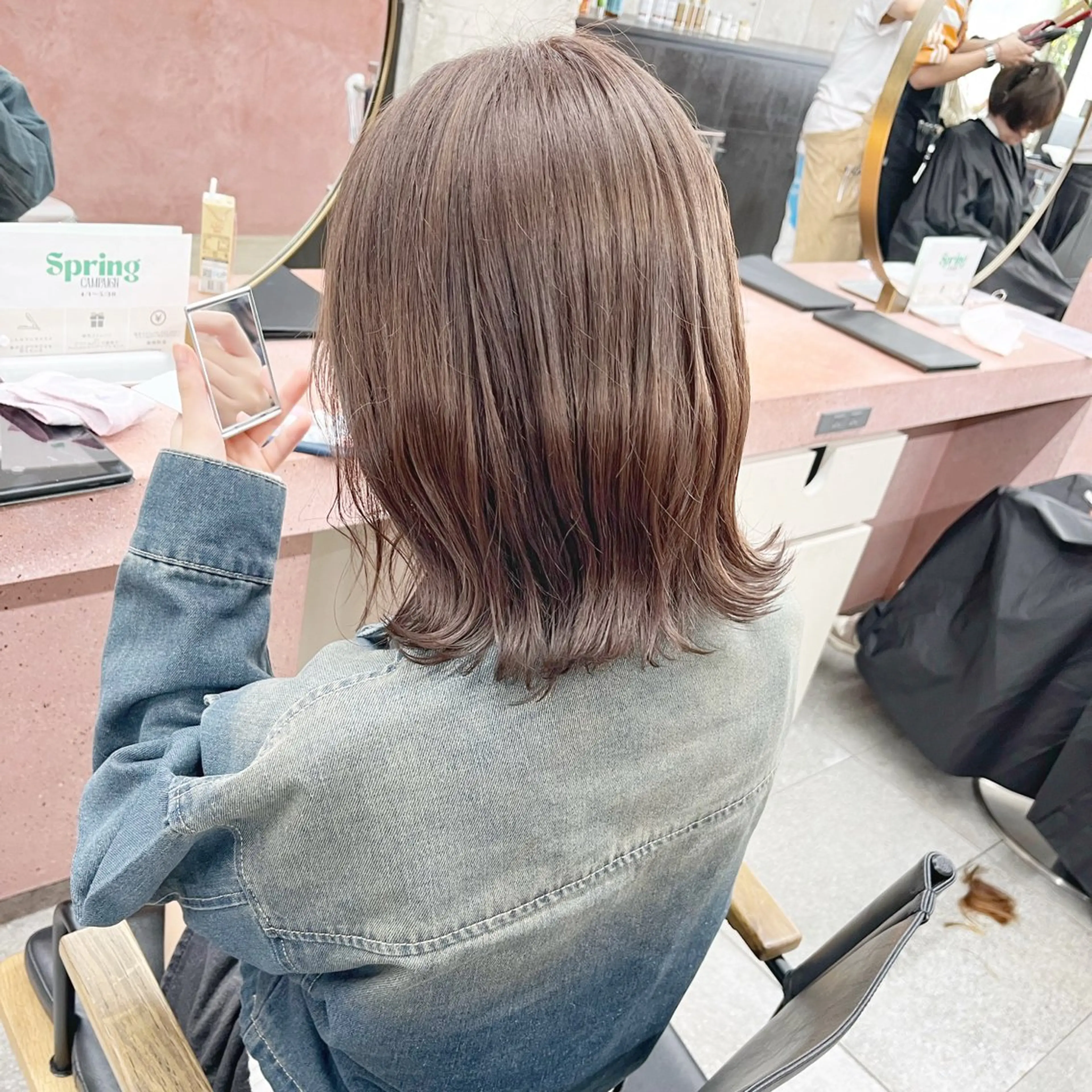 ミディアム カラー ベージュカラー 透明感カラー カット ヘアカラー 小木曽智美 /ボブ/ショートのヘアスタイル