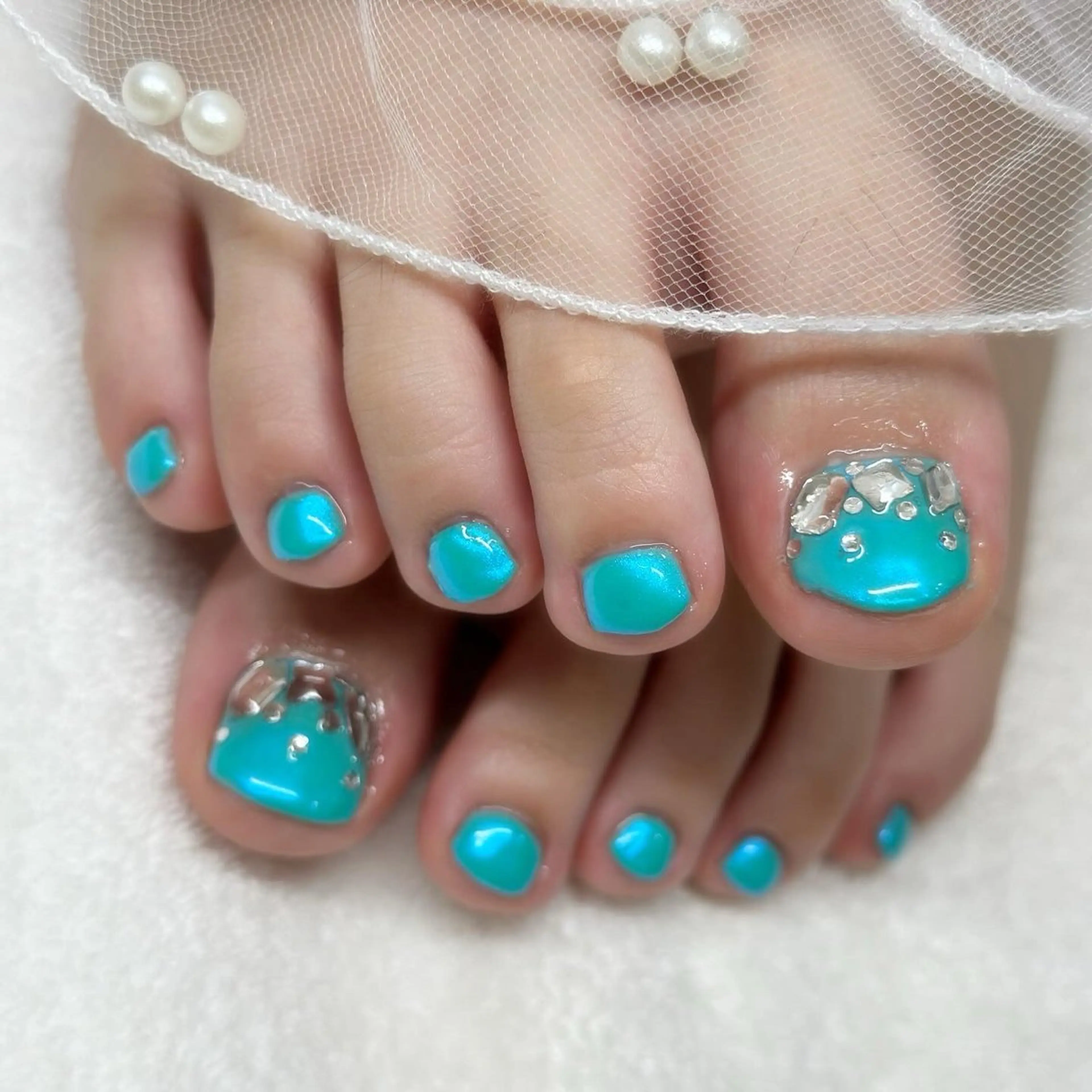 ネイル オーロラネイル フットネイル フットネイル ri.em.da mariのネイルデザイン