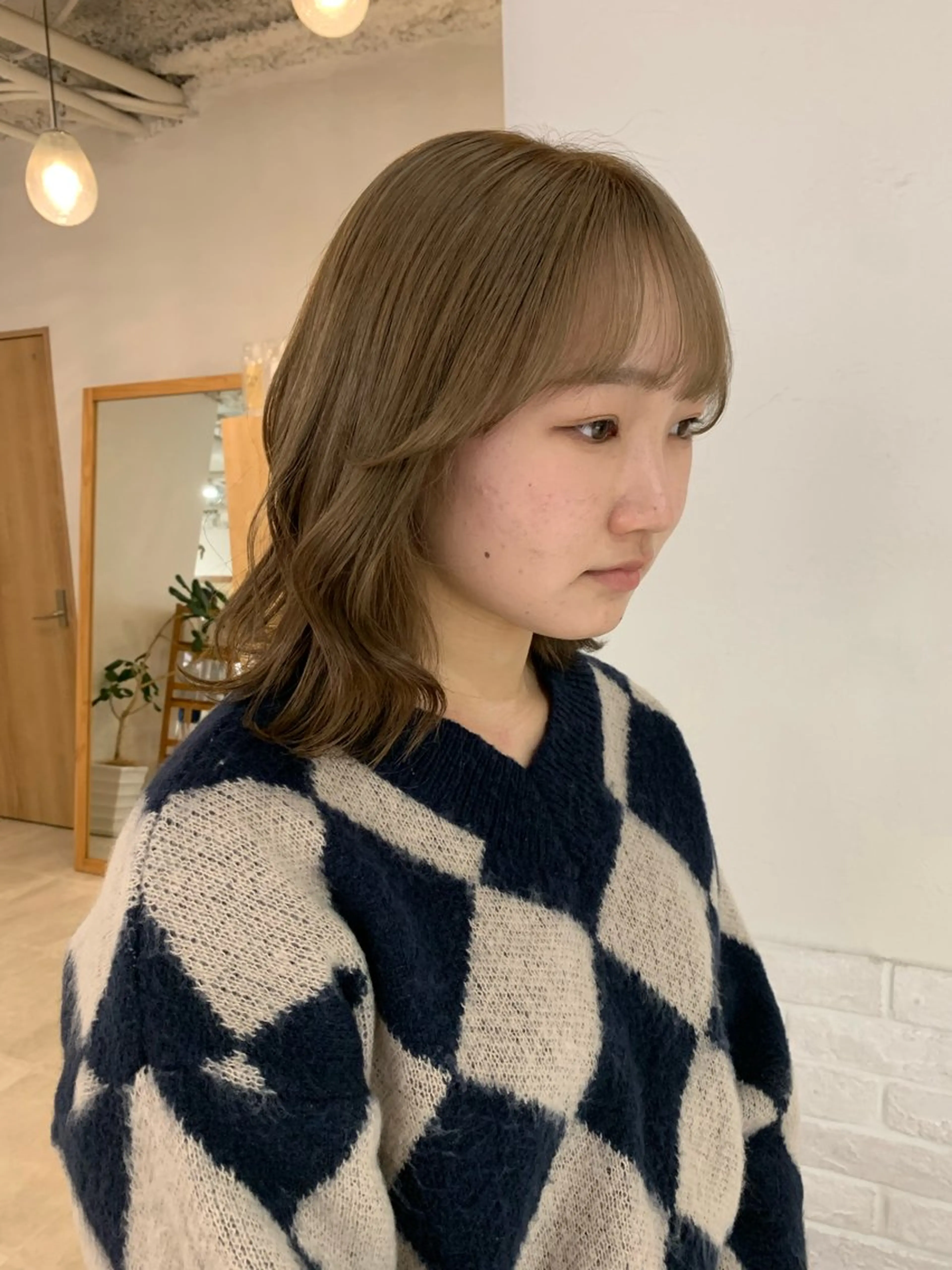 ミディアム カラー グレージュ ミルクティーグレージュ Lily hair design所属・🩰淡色カラー／ 南ゆかり（女性のみ）のヘアスタイル