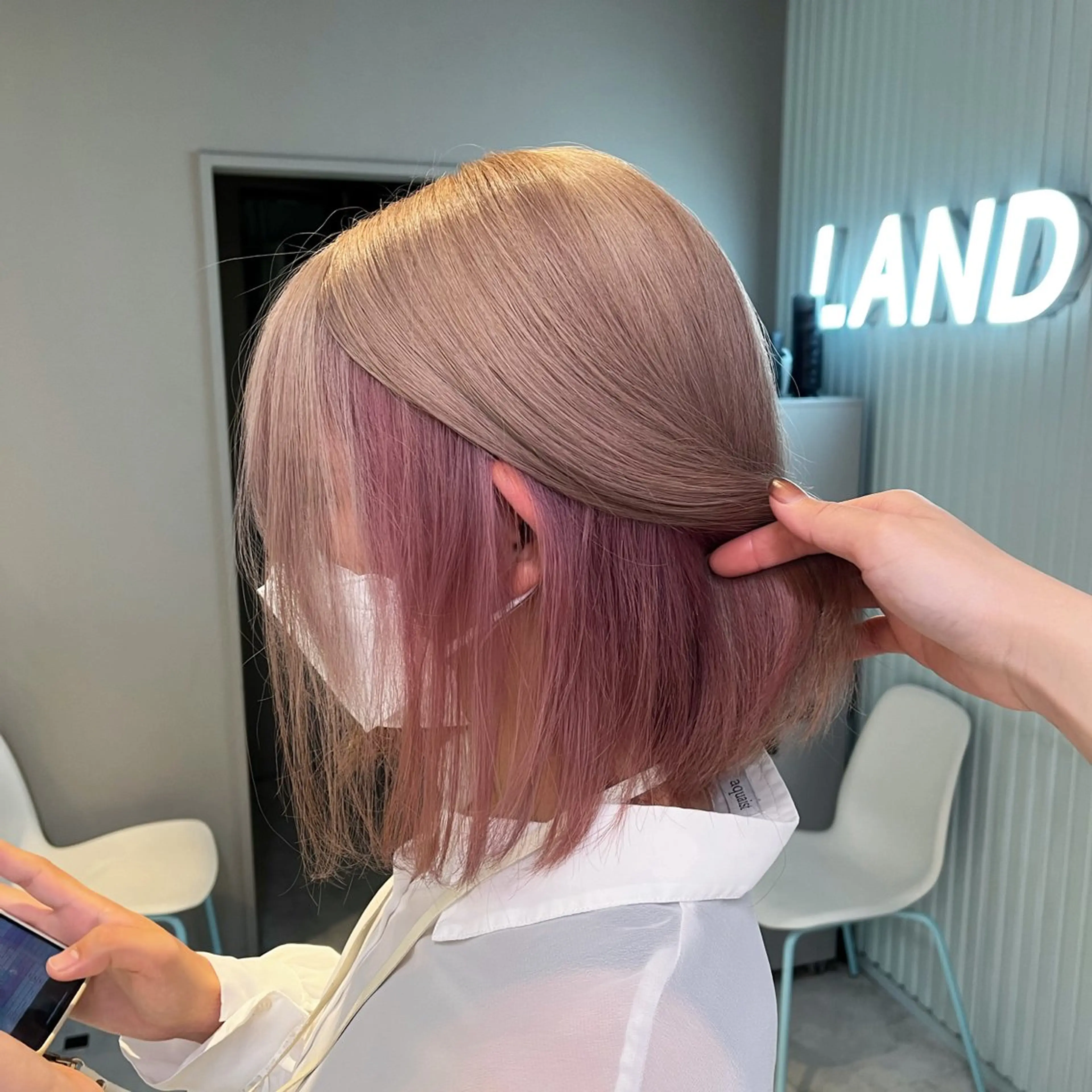 ショート カラー ヘアカラー トリートメント ブリーチカラー 🩵MIZUKIのヘアスタイル