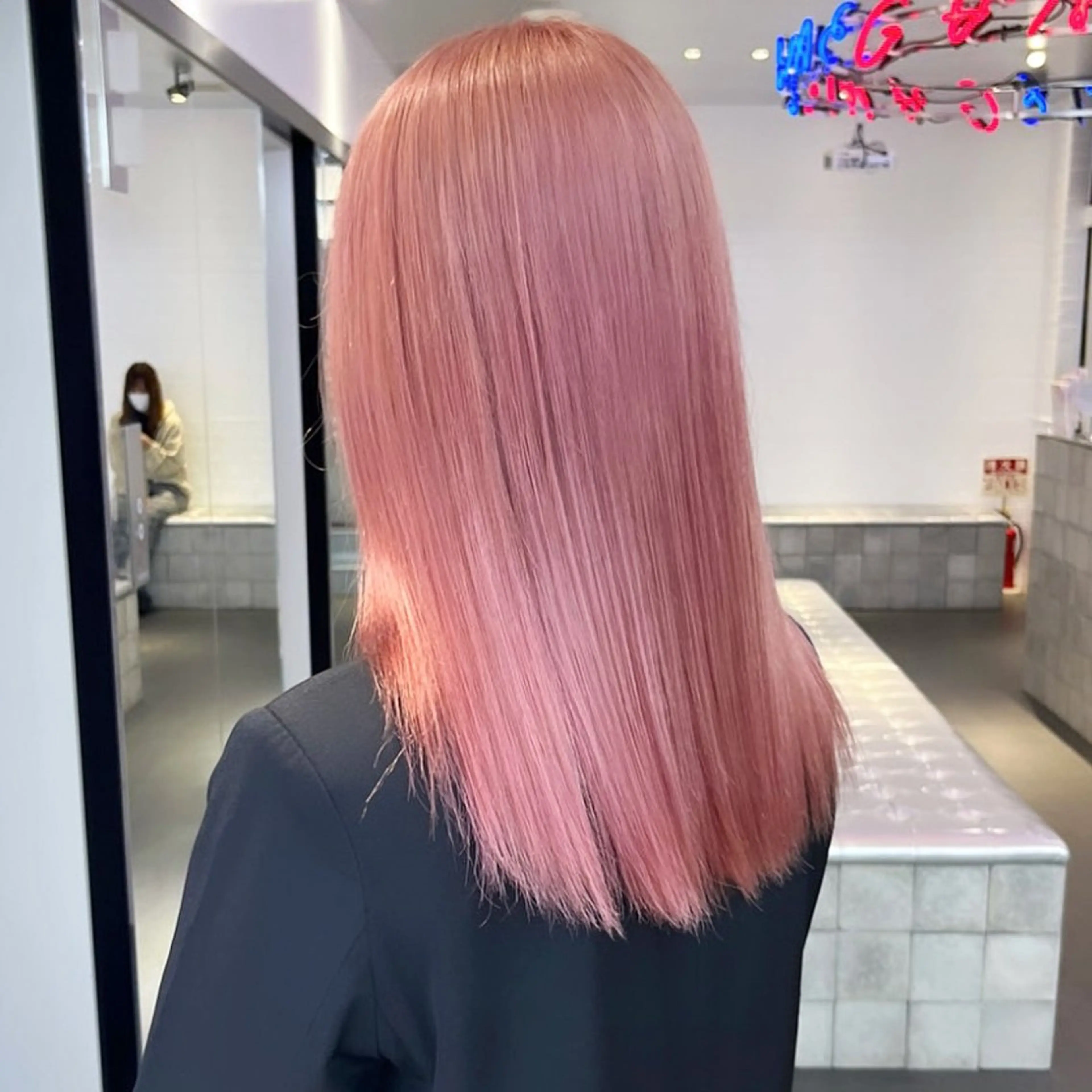 ミディアム カラー ベージュカラー ピンクカラー ピンクベージュ 🍒暖色✖️レイヤー ／Haruna🍒のヘアスタイル