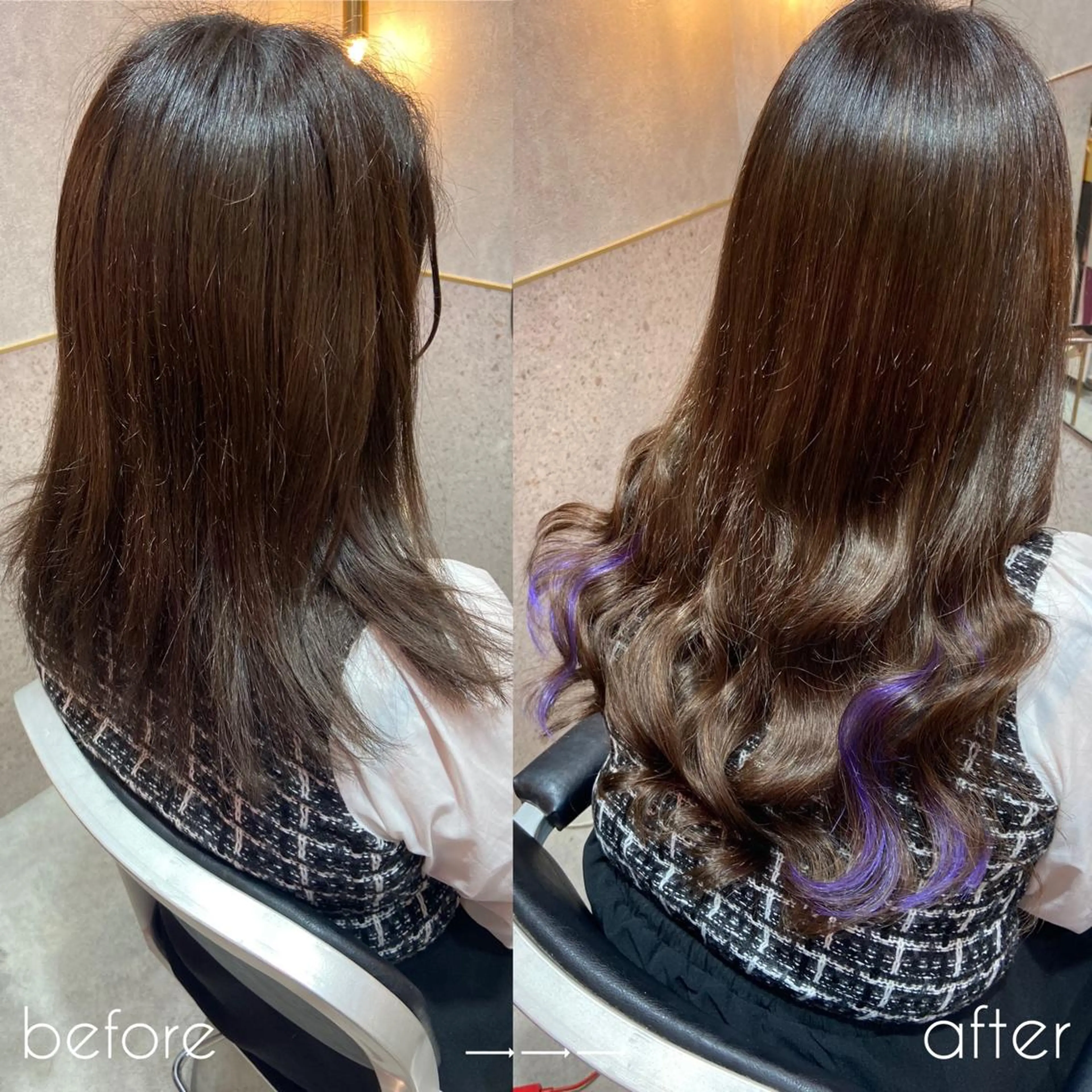 ロング カラー ヘアアレンジ シールエクステ ブリーチ ブラウンカラー ケアカラー ダブルカラー カット ヘアカラー エクステ 新宿/韓国ヘア 中明度カラー/かやのヘアスタイル