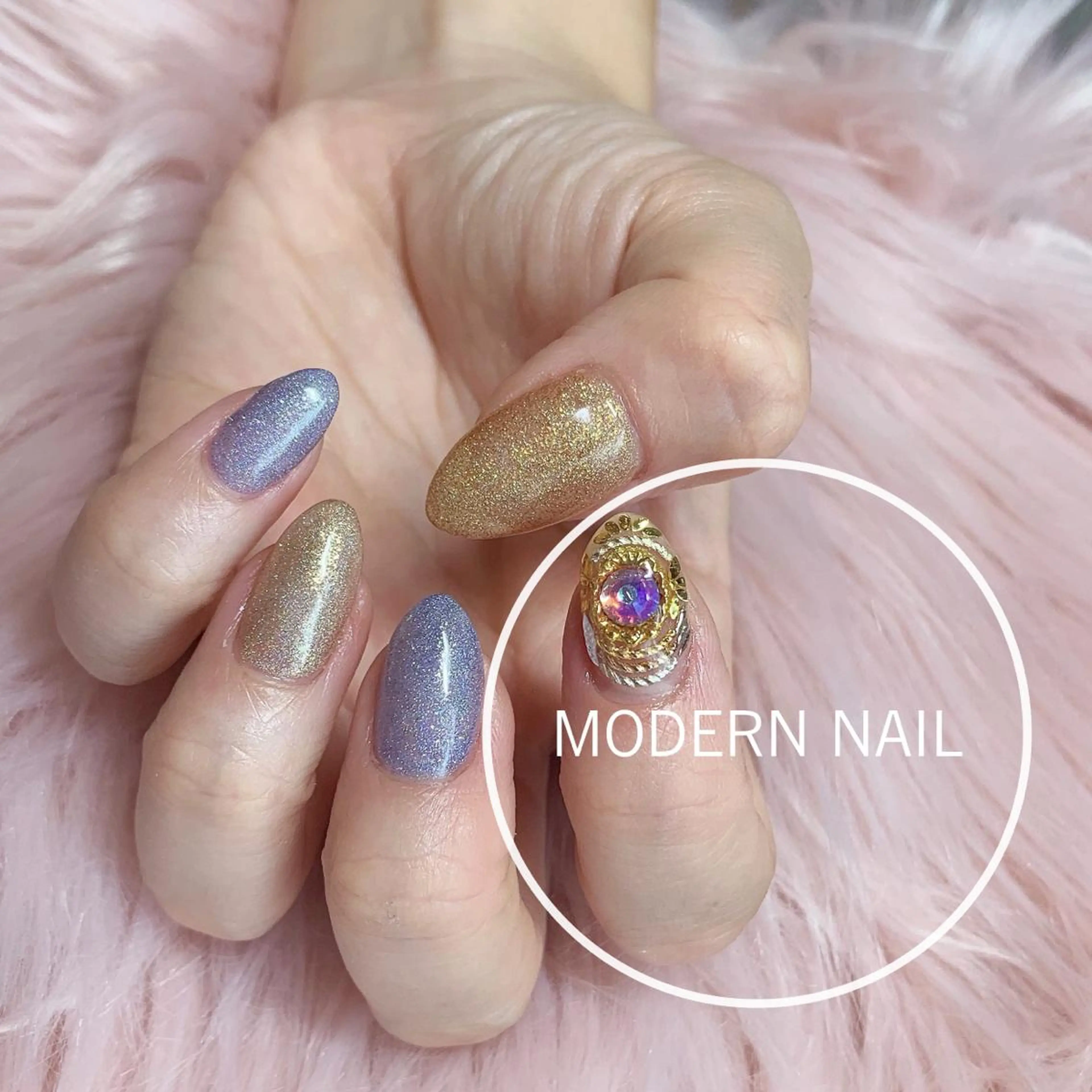 ネイル ラメ(グリッター) 小川 玲奈のネイルデザイン