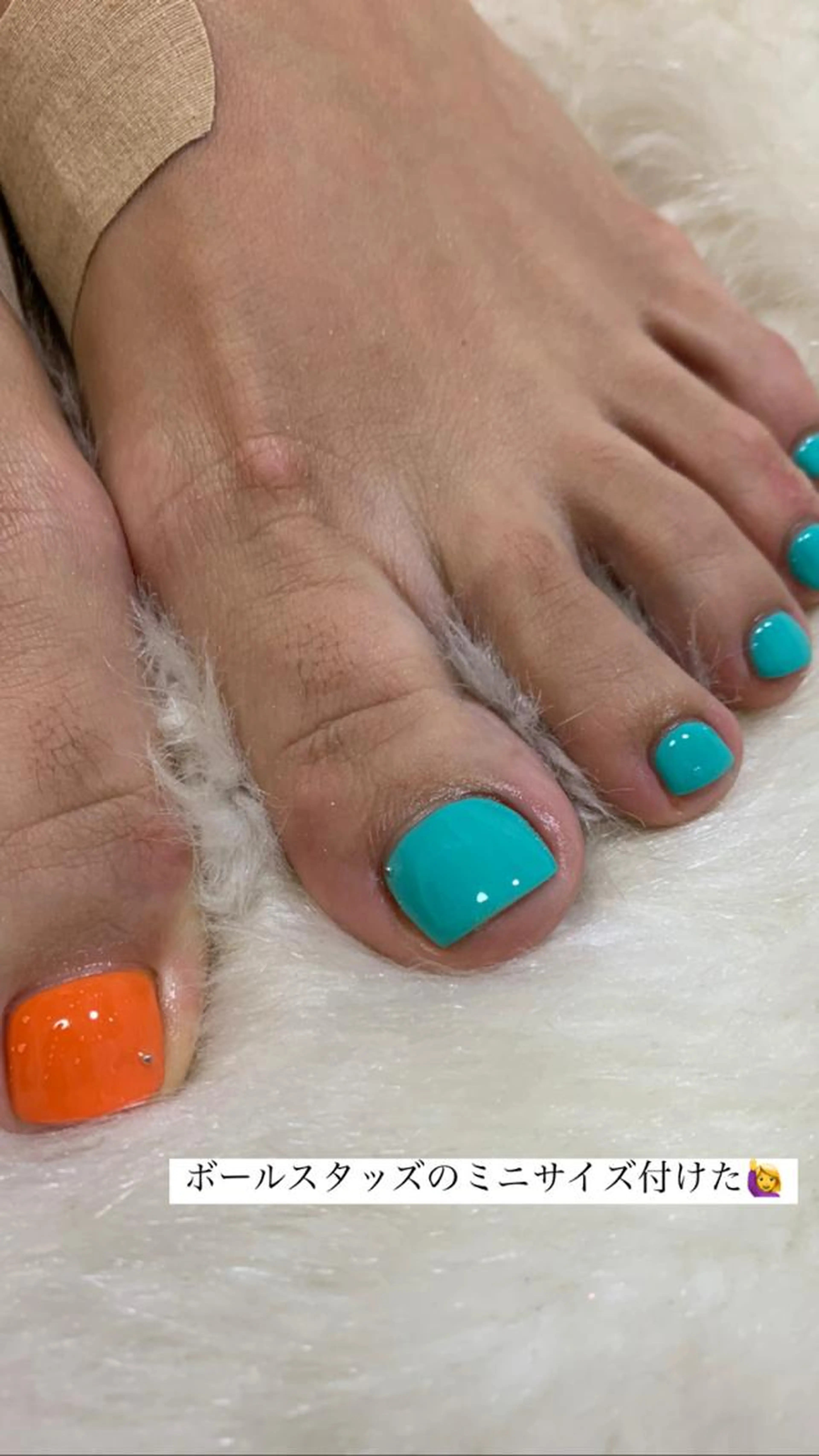 ケア込み✨フットワンカラー🎨→オフなしの写真