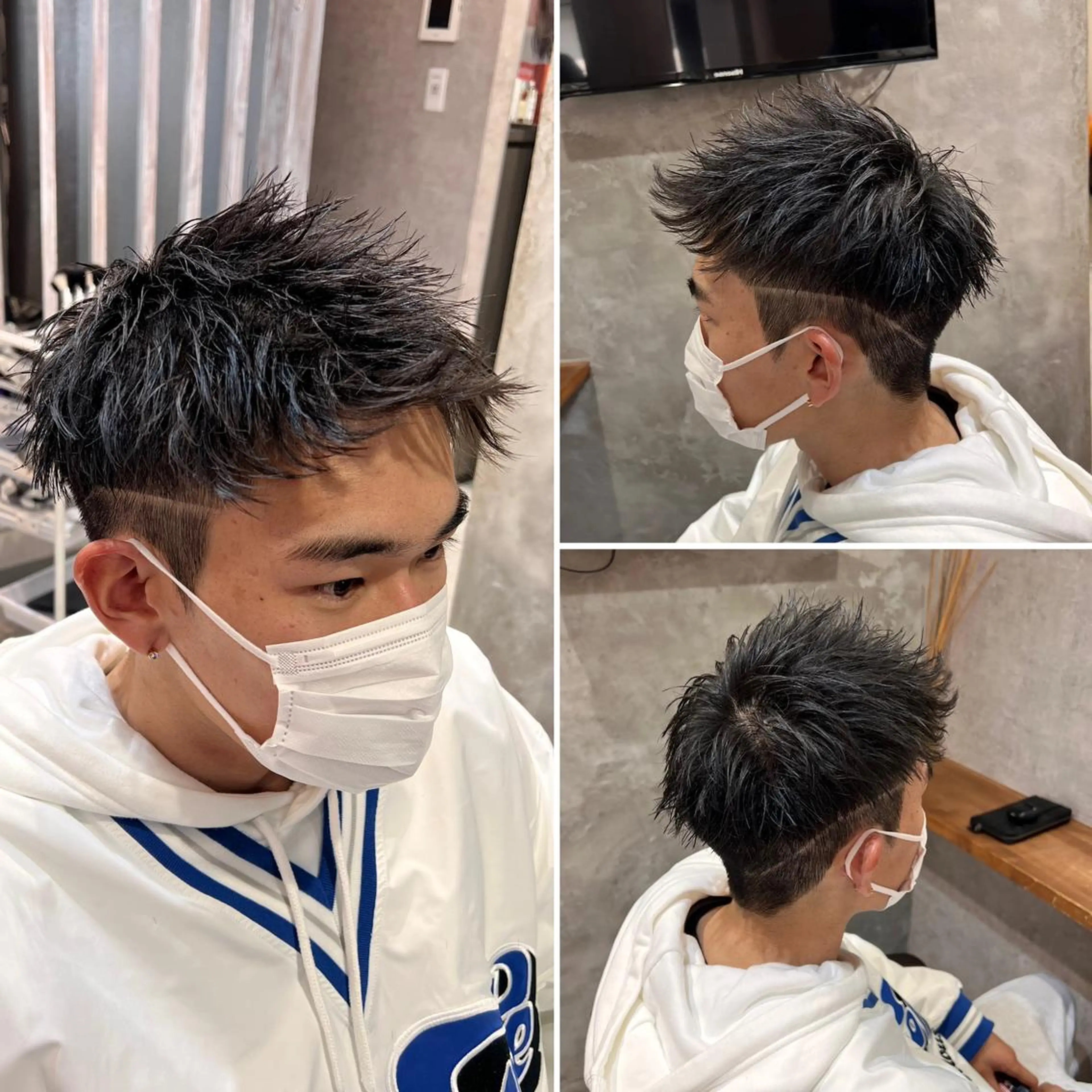 メンズ R/🤎 パーマ＆ブリーチ🔥のヘアスタイル