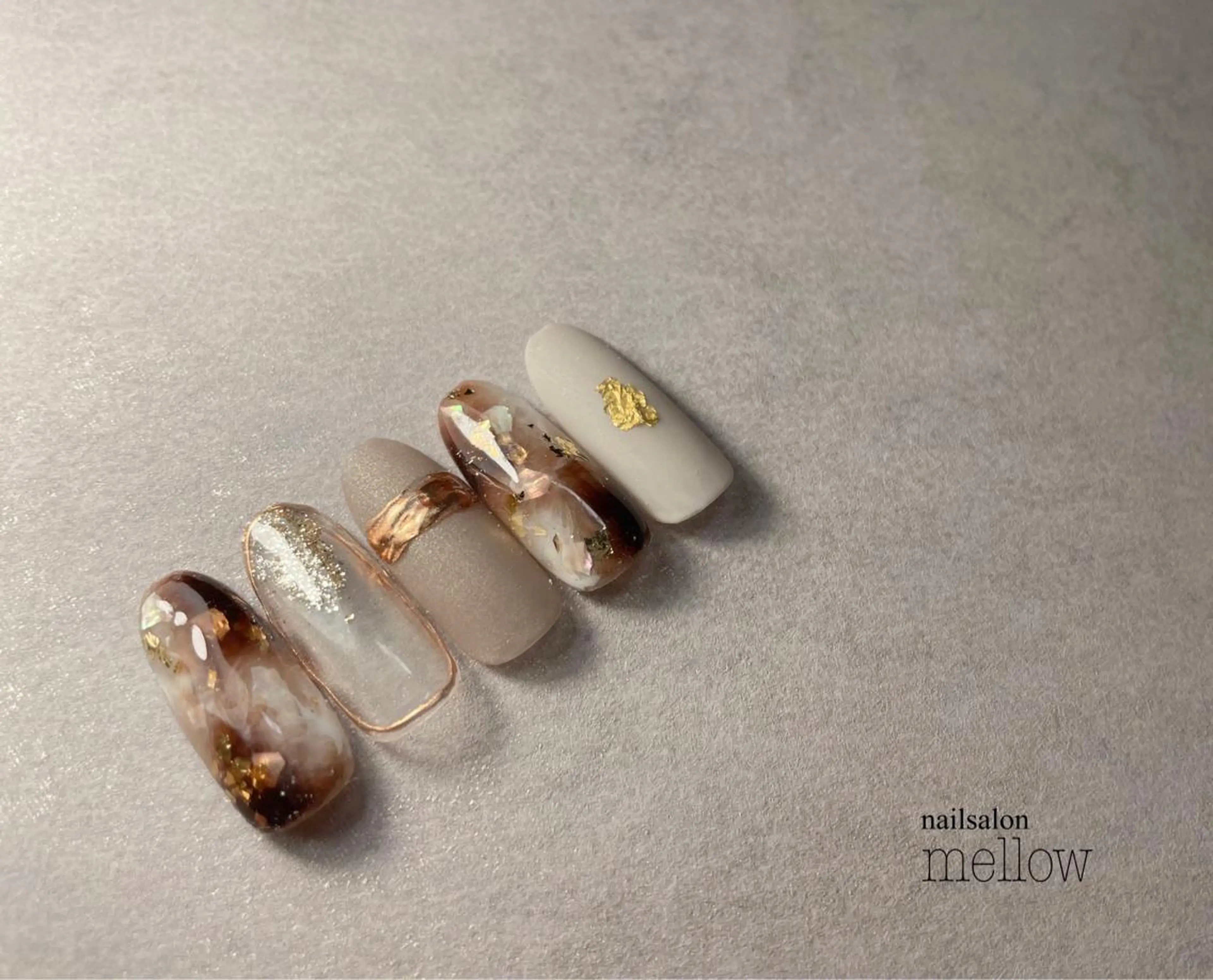 ネイル べっ甲ネイル ニュアンスネイル 大山 浩美のネイルデザイン