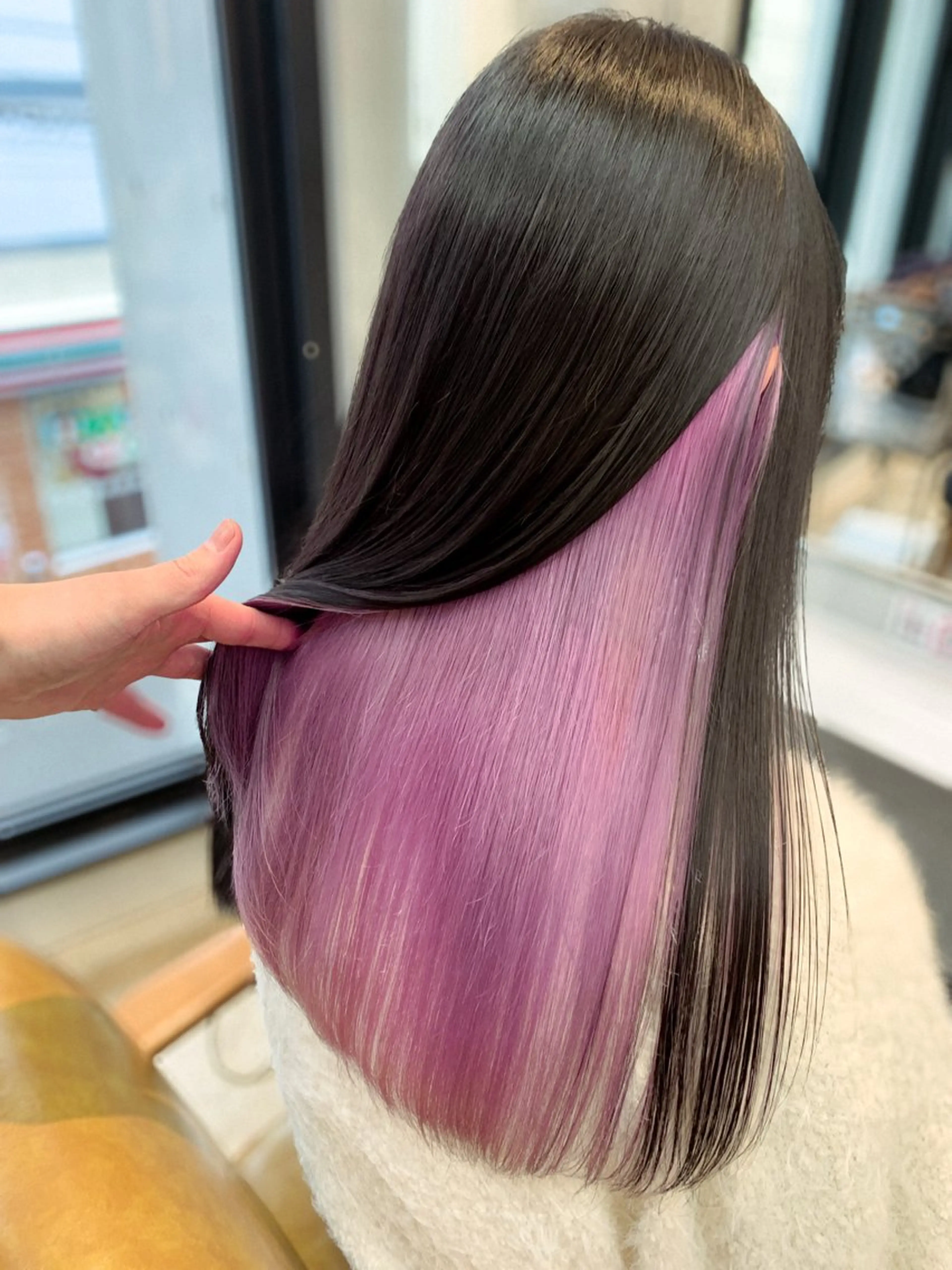 セミロング カラー ルーツカラー/ デザインカラー/井川のヘアスタイル