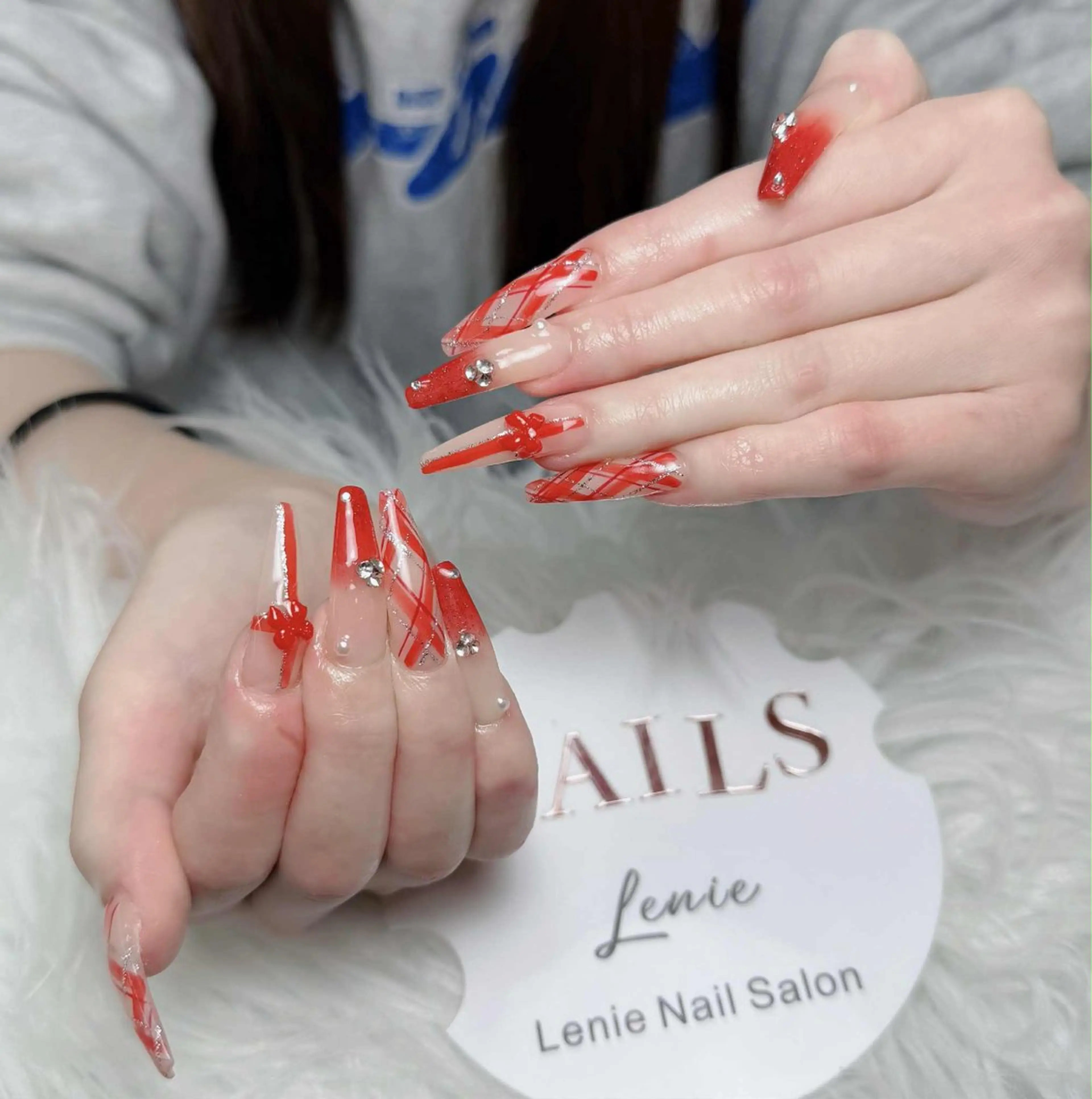ネイル アートネイル フレンチネイル 韓国ネイル 持ち込み ワンホンネイル ハンドネイル Lenie Nailsのネイルデザイン