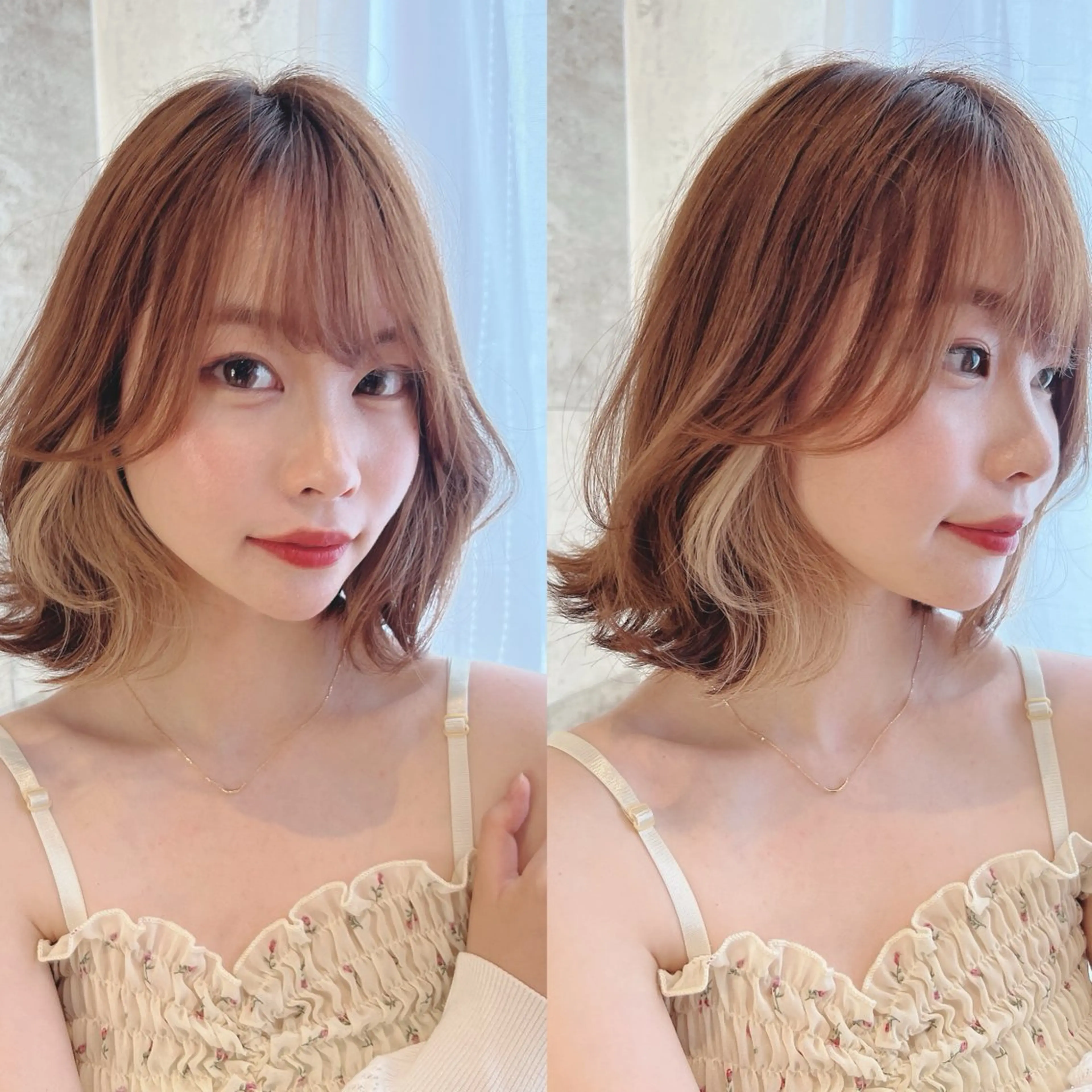 ミディアム カラー ベージュカラー ブラウンカラー ヘアカラー トリートメント ブリーチなし/暖色/ 透明感/ririkaのヘアスタイル