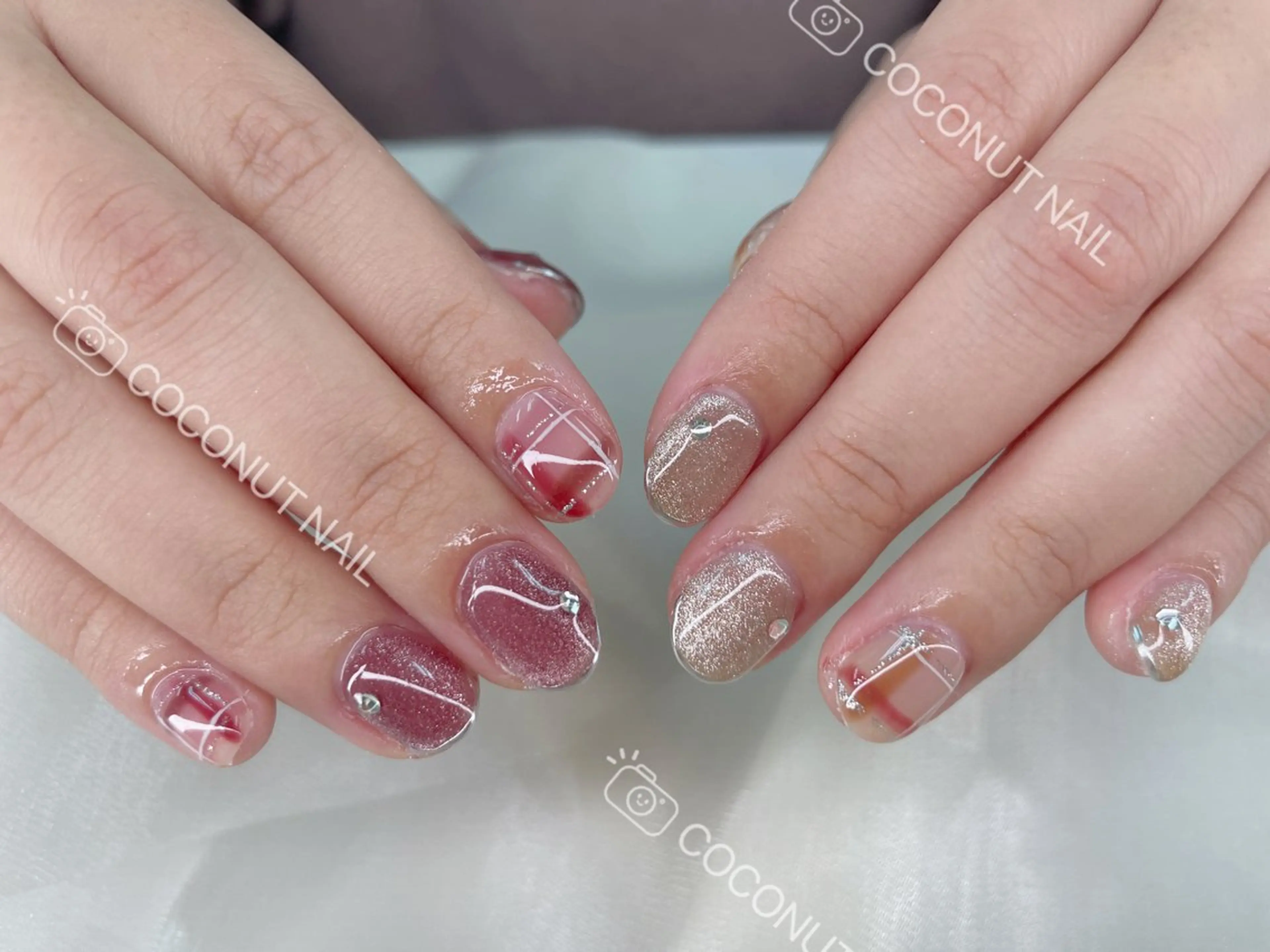 ネイル ハンドネイル 神田 ココナッツのネイルデザイン