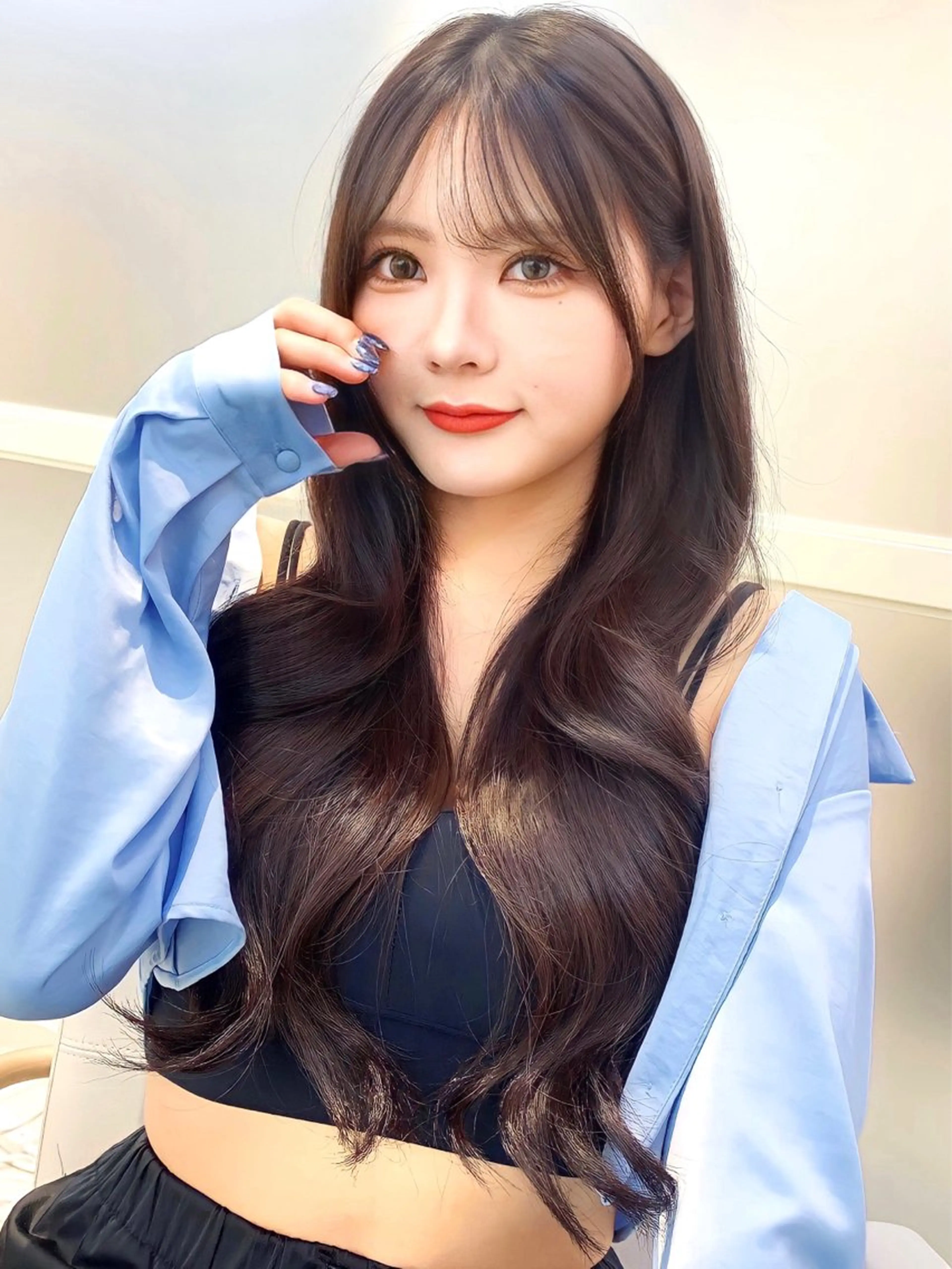 ロング カラー トリートメント カット ヘアカラー トリートメント 顔周り特化/韓国ヘア /レイヤー/吉野幸大のヘアスタイル