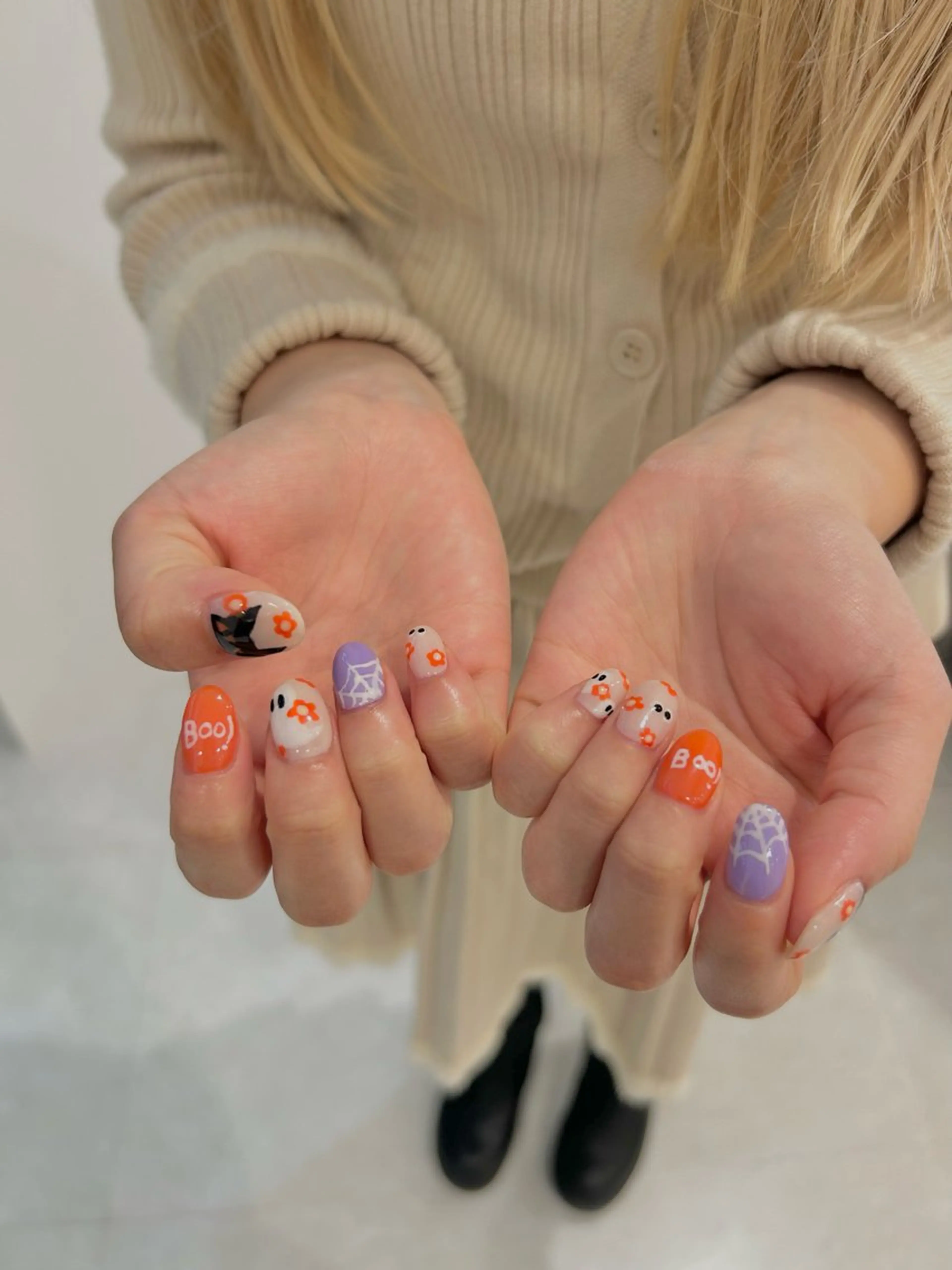 ネイル ハロウィン ハンドネイル Uzuki ／ROCCOnailのネイルデザイン