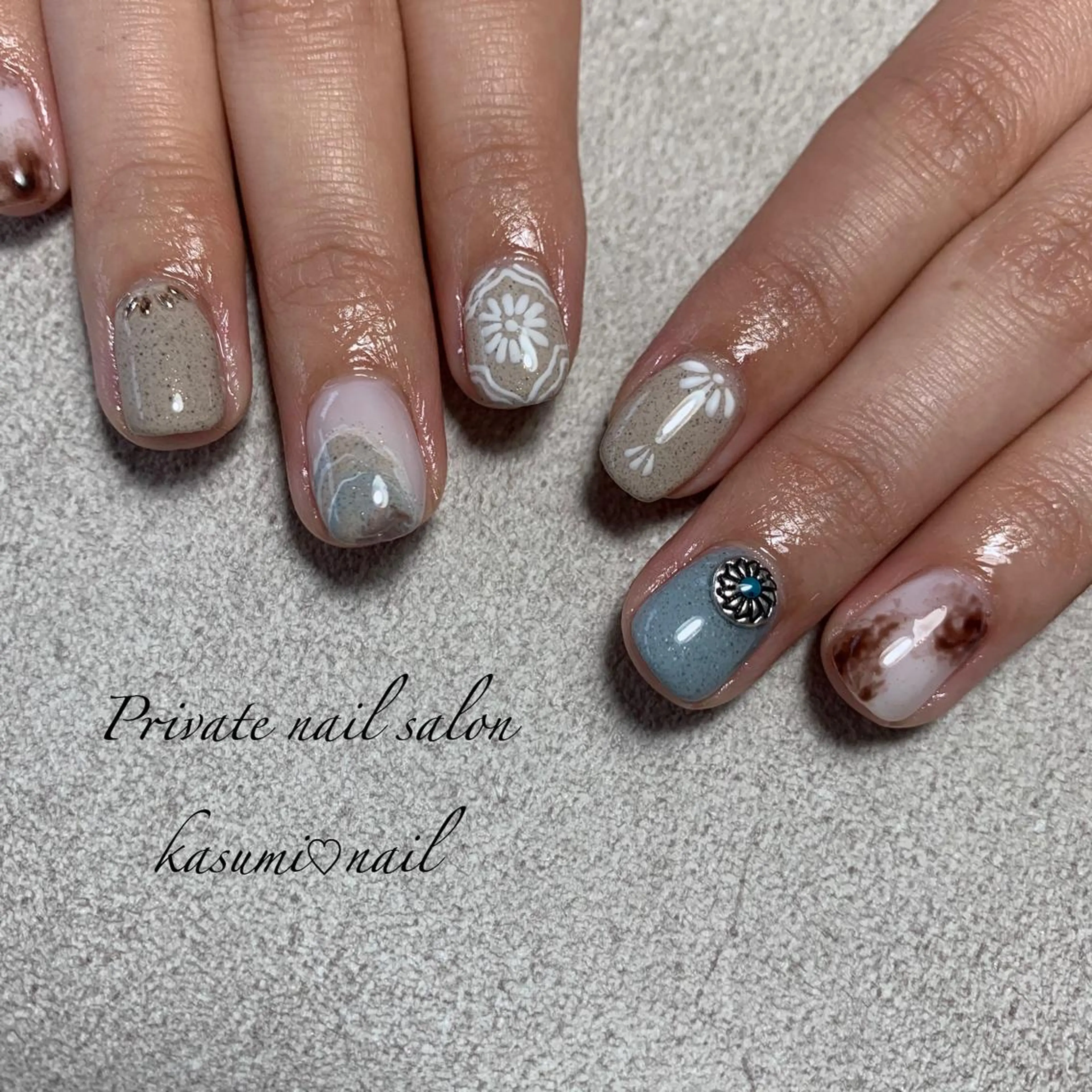 ネイル アートネイル フットネイル ジェルネイル マグネットネイル 大理石ネイル(マーブル) KASUMI♡ Nailのネイルデザイン