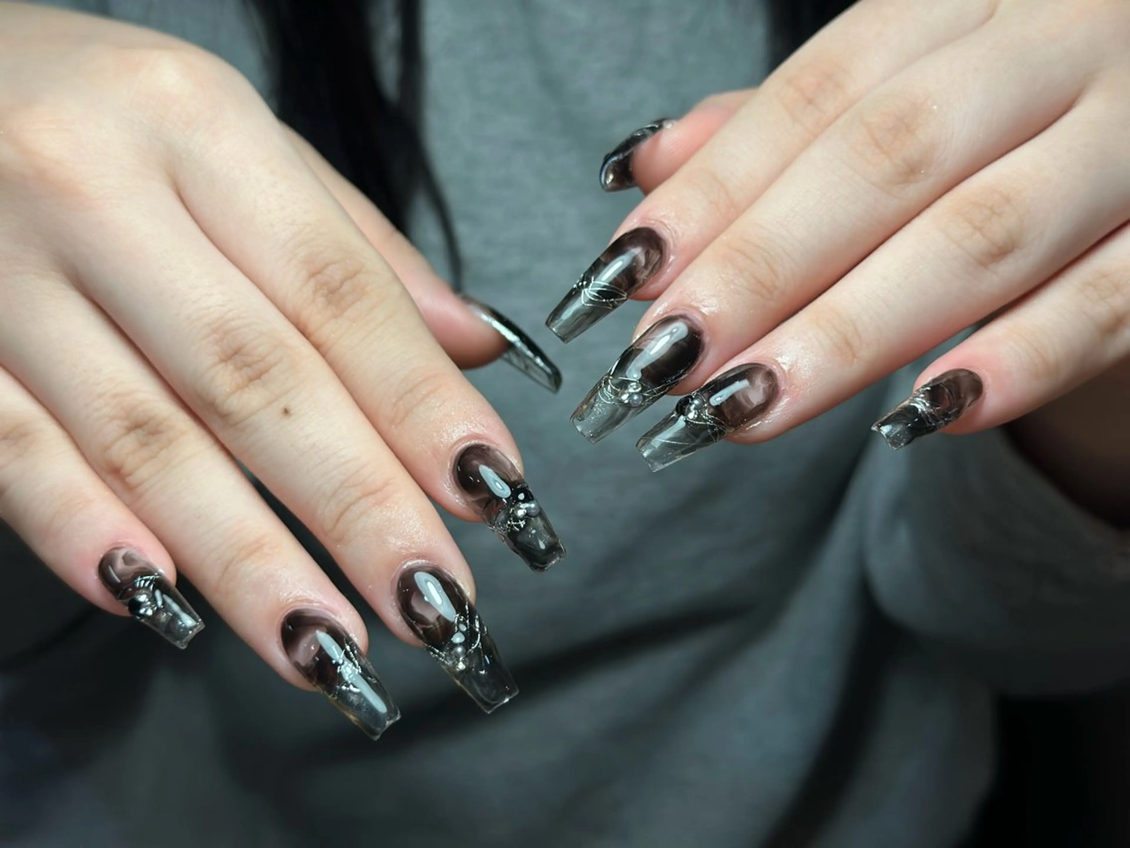 ネイル 韓国ネイル シンプルネイル ワンホンネイル ハンドネイル CoMo Nail Studio所属・CoMo Nailのネイルデザイン