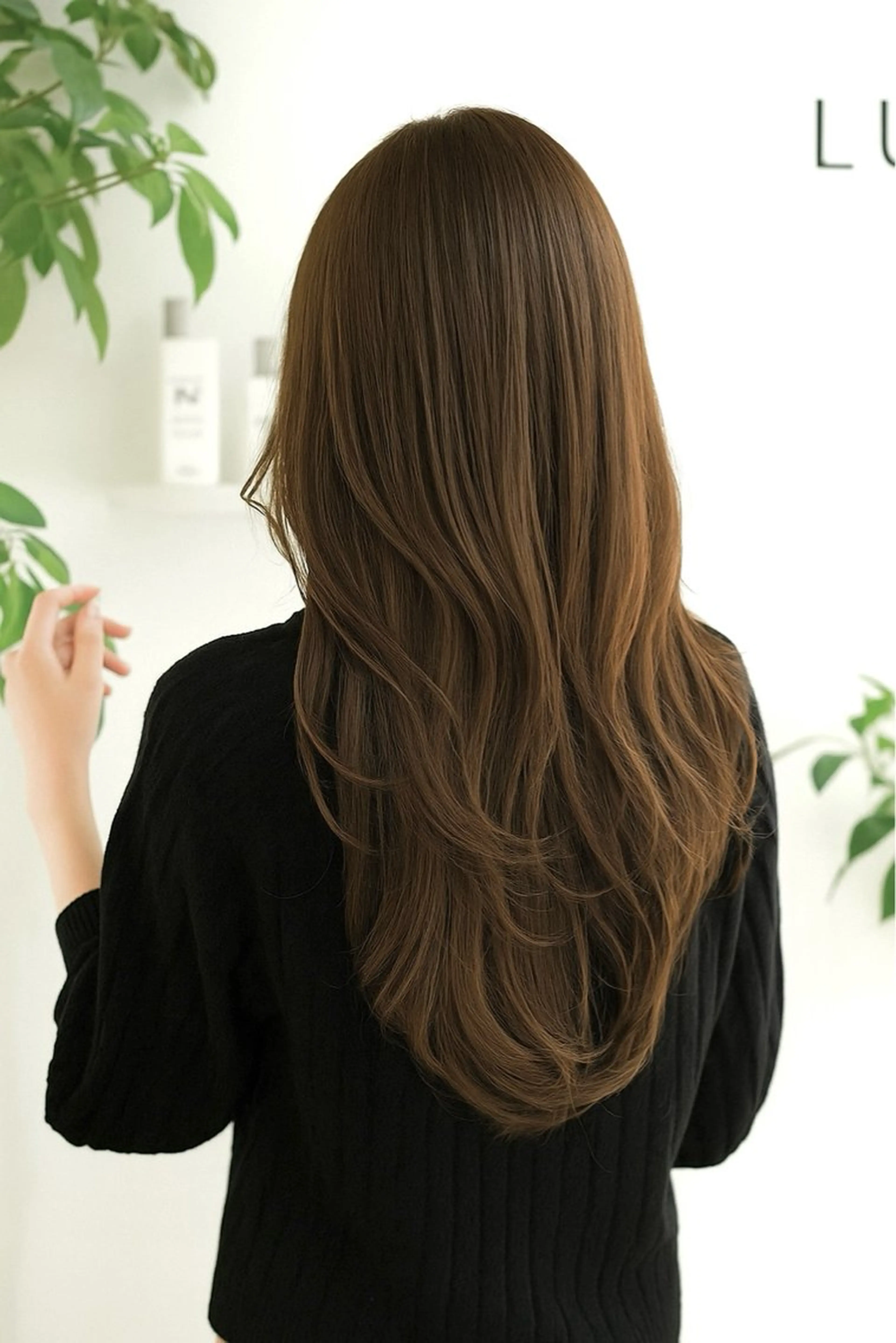 ロング カラー レイヤーカット カット ヘアカラー トリートメント 髪質改善/レイヤー ストウシンゴのヘアスタイル