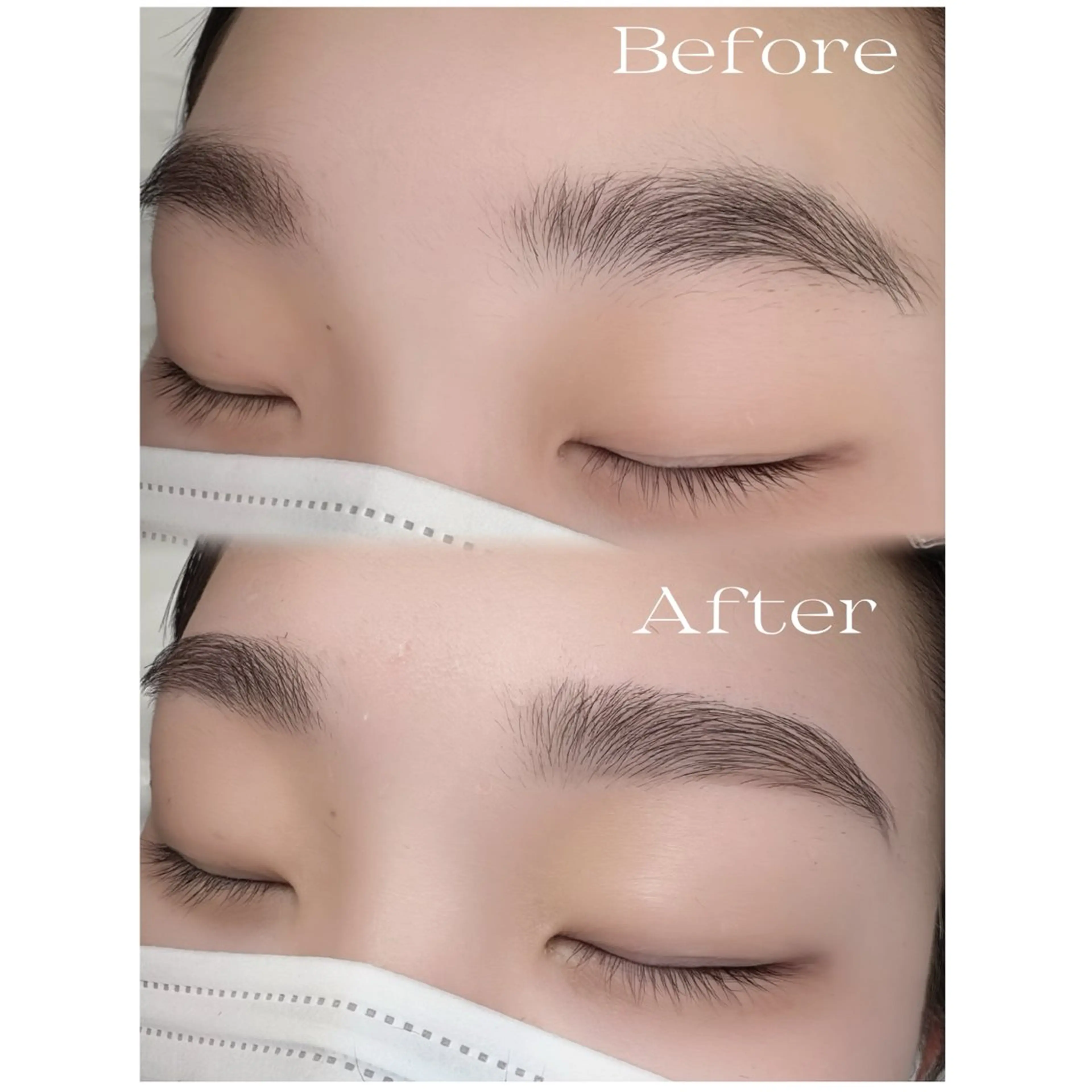 〖短時間でスッキリ！眉毛WAX脱毛美眉コース〗　眉カット✂️＋ワックス脱毛＋眉メイク🫧の写真