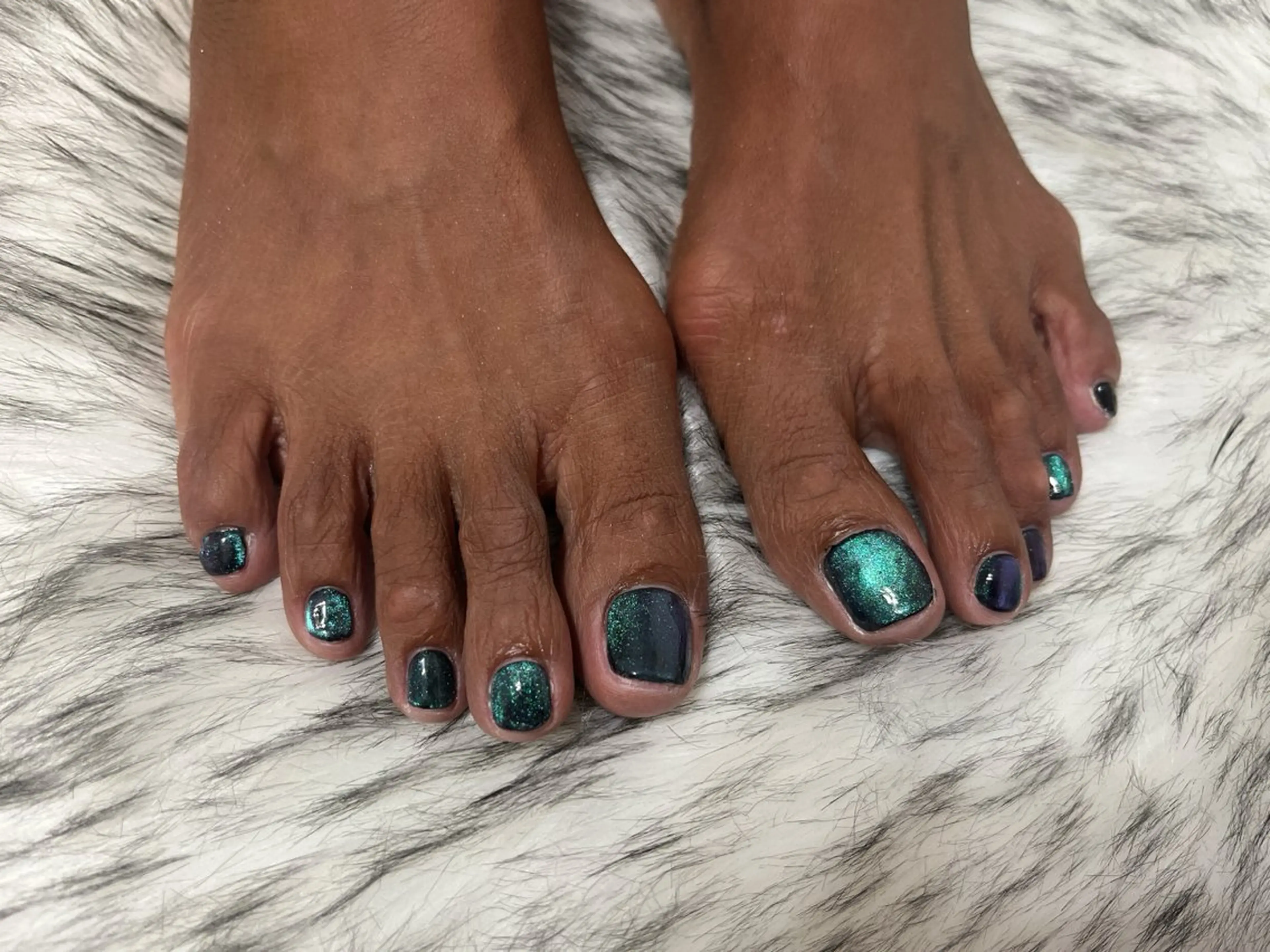 ネイル オーロラネイル フットネイル フレンチネイル ジェルネイル 韓国ネイル kikinail 溝の口のネイルデザイン