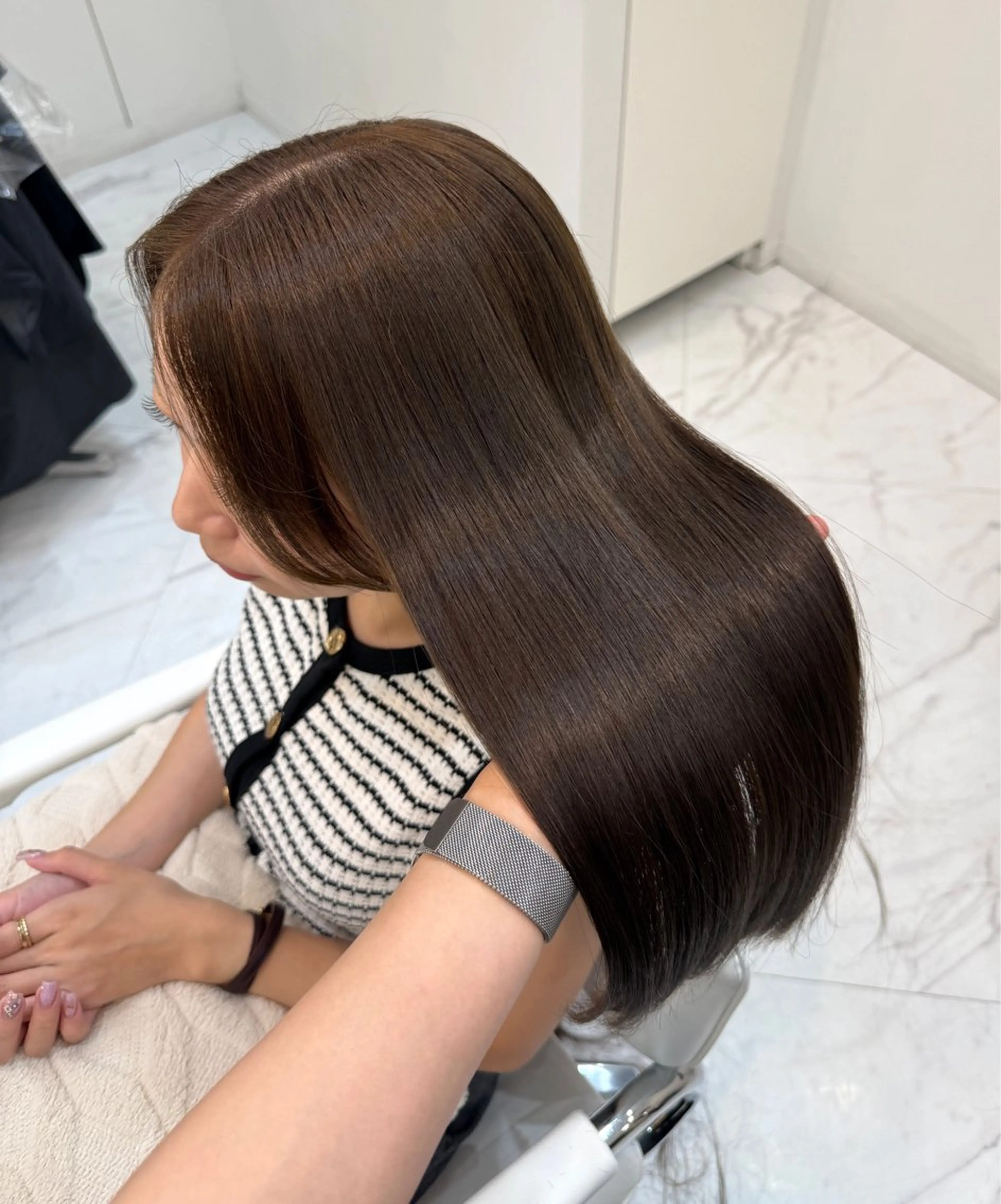 ロング カット ヘアカラー トリートメント Sayaka ii+Uのヘアスタイル