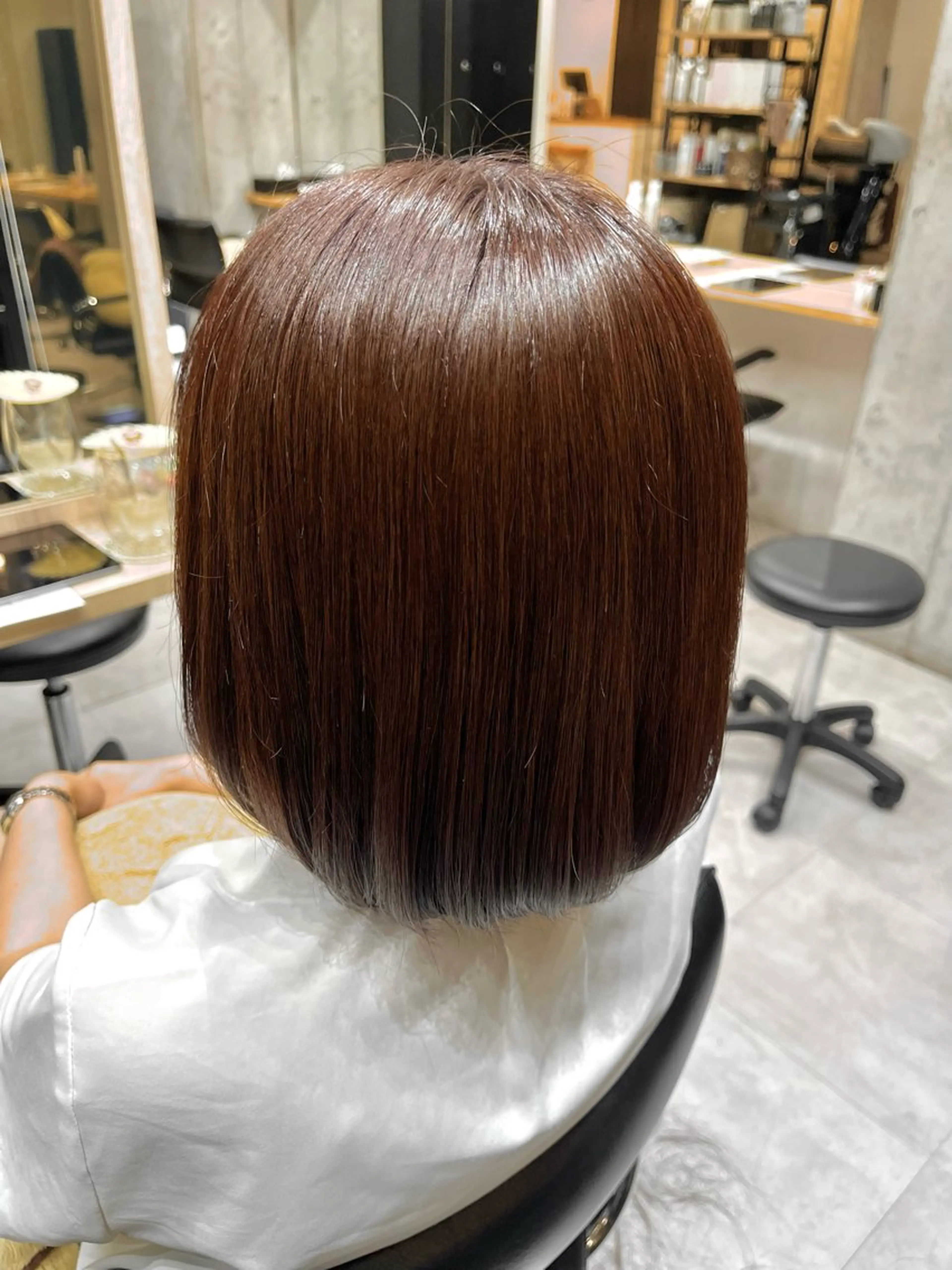 ミディアム カラー カット ヘアカラー トリートメント 透明感カラー /艶カラー/井上あいのヘアスタイル