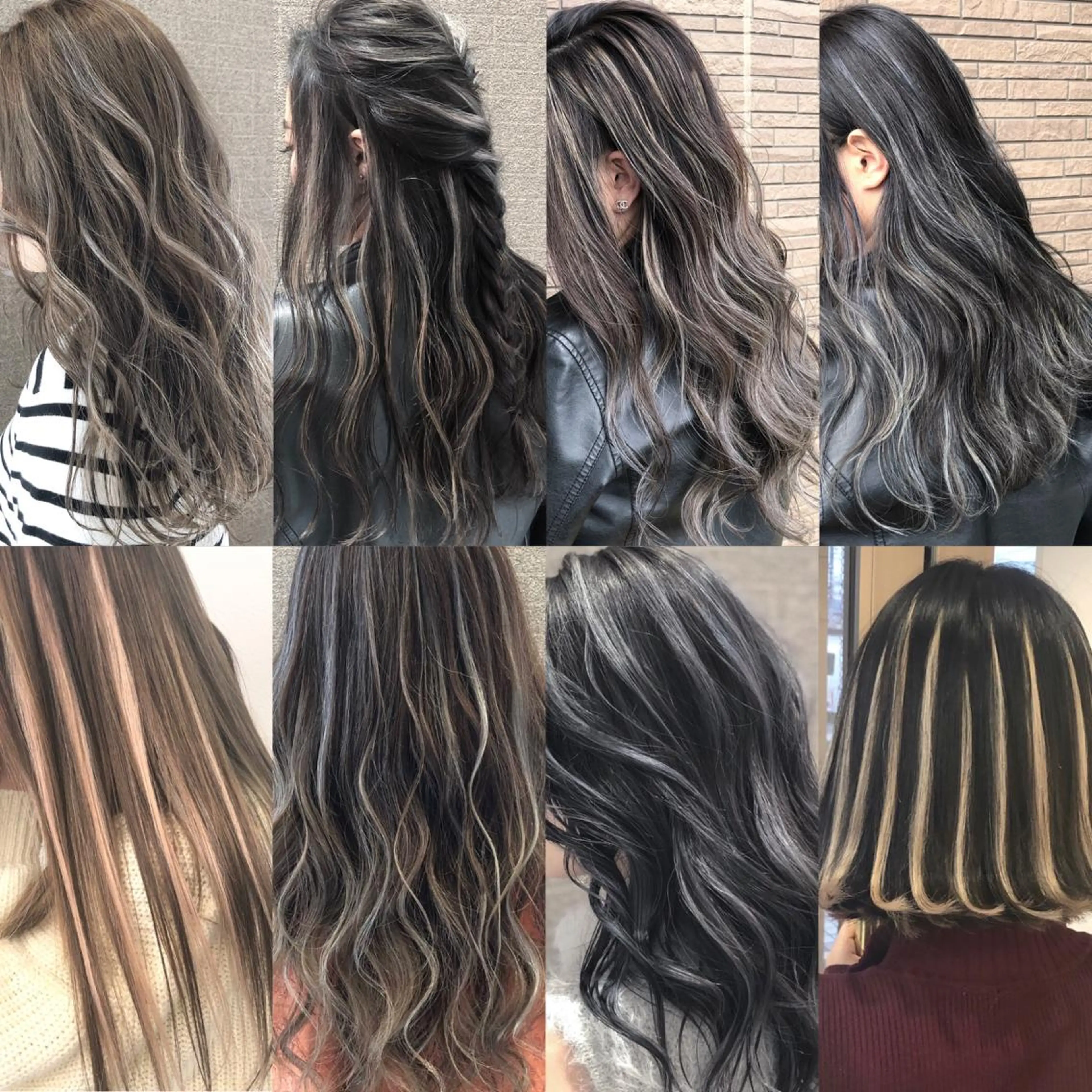 ロング カラー ヘアアレンジ 成人式 結婚式・ブライダル シールエクステ バレイヤージュ デザインカラー アンドウ ユウ/ レイヤーカット/韓国のヘアスタイル