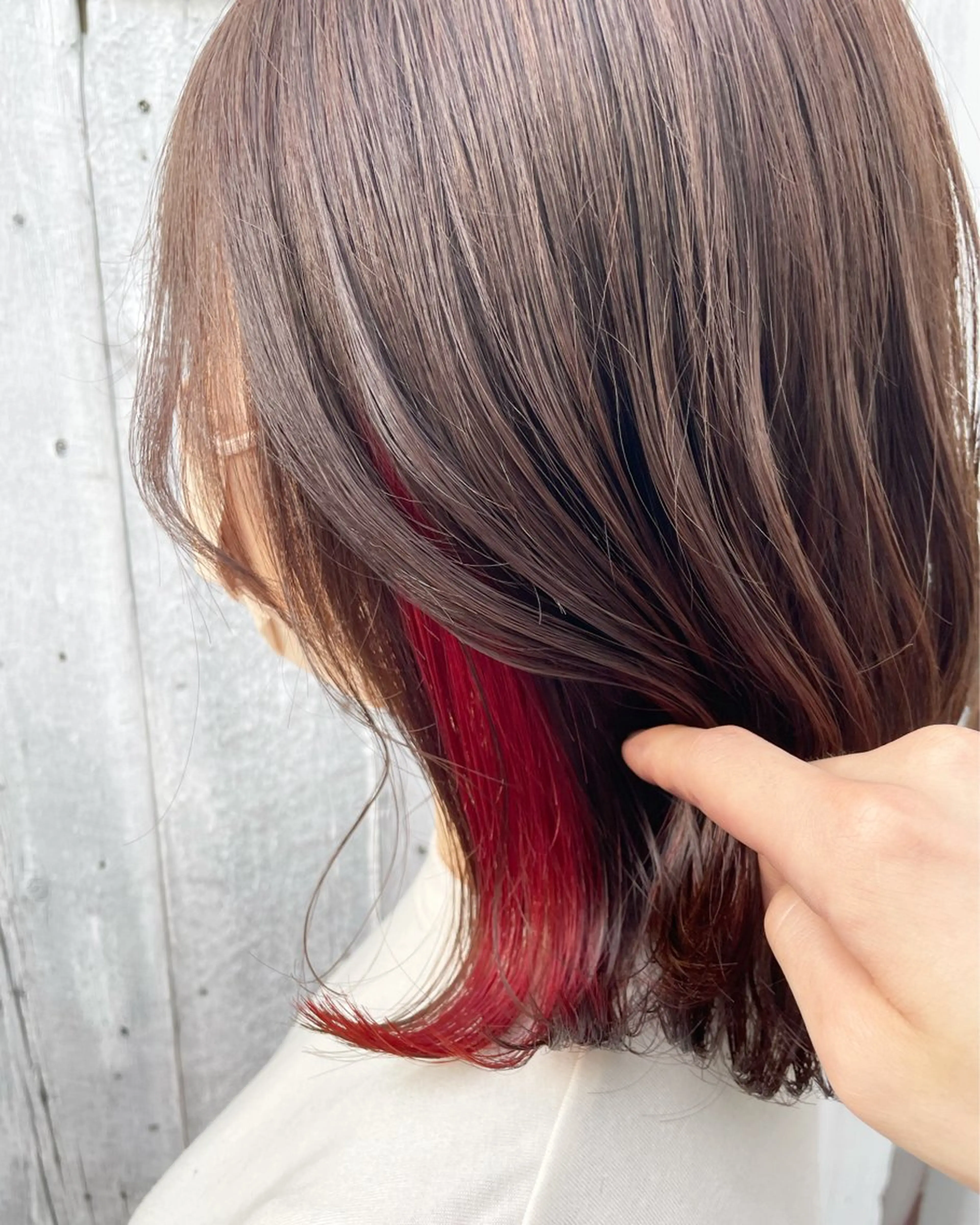 セミロング ヘアカラー トリートメント ヘッドスパ ブリーチカラー🦖 岡部木乃夏のヘアスタイル