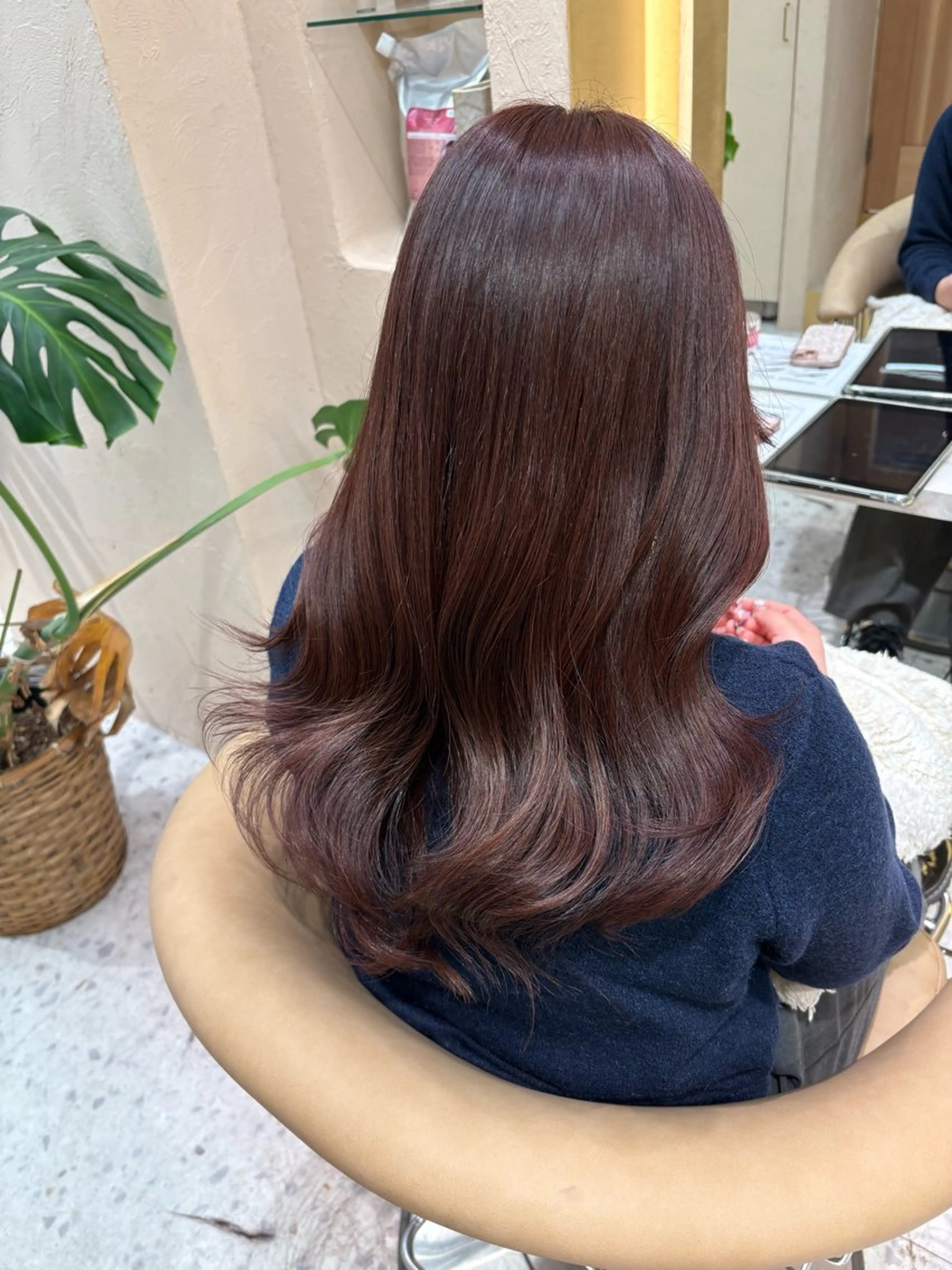 セミロング カット ヘアカラー Kanami/韓国風 /艶カラーのヘアスタイル