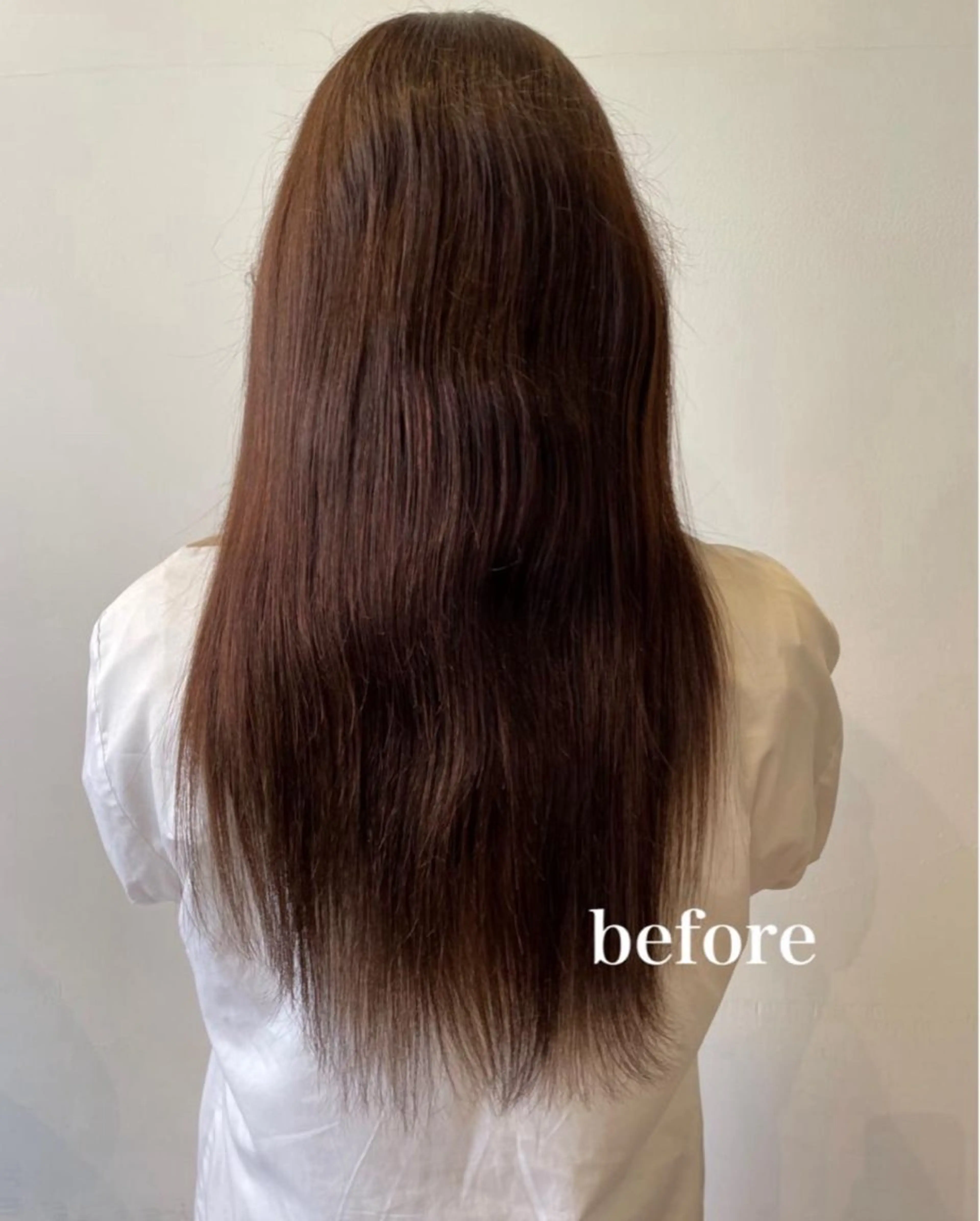 ロング パーマ 縮毛矯正 ストレートパーマ 縮毛矯正 暖色カラー/似合わせ カット/名古屋/辻のヘアスタイル